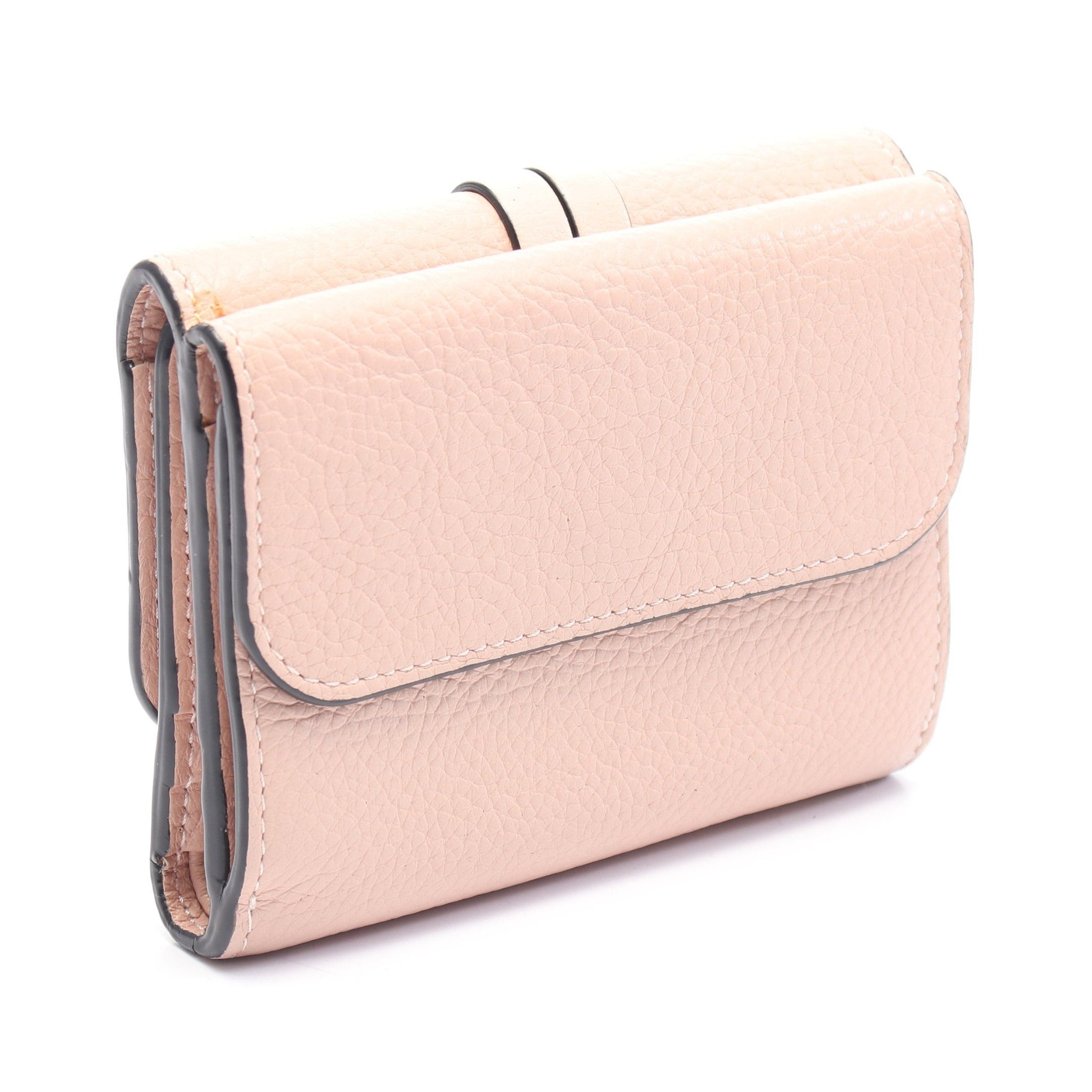 Chloe Chloe Alphabet Small Trifold Wallet Leather Pink Size ONE SIZE - 2 Thumbnail