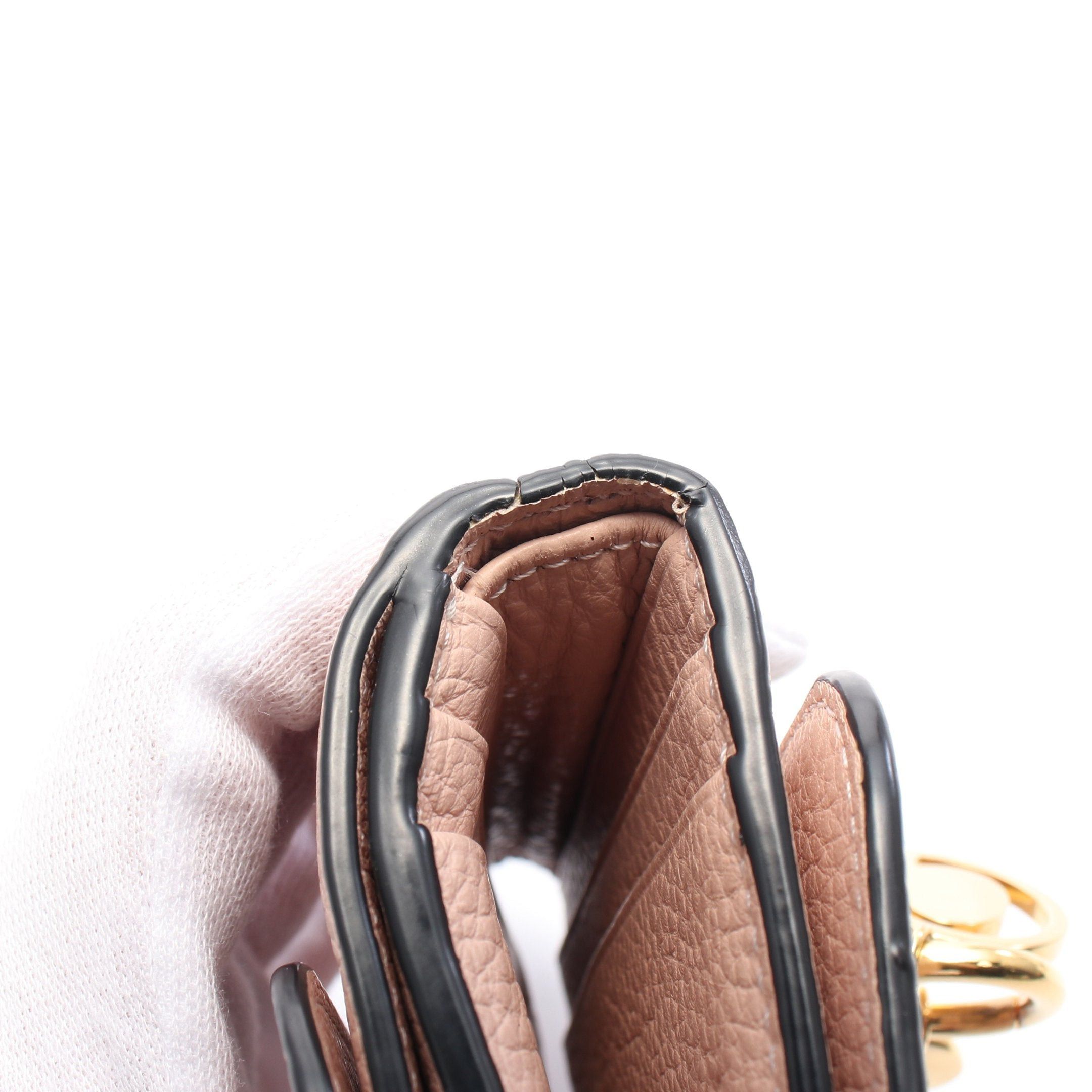 Chloe Chloe Alphabet Small Trifold Wallet Leather Pink Size ONE SIZE - 8 Thumbnail
