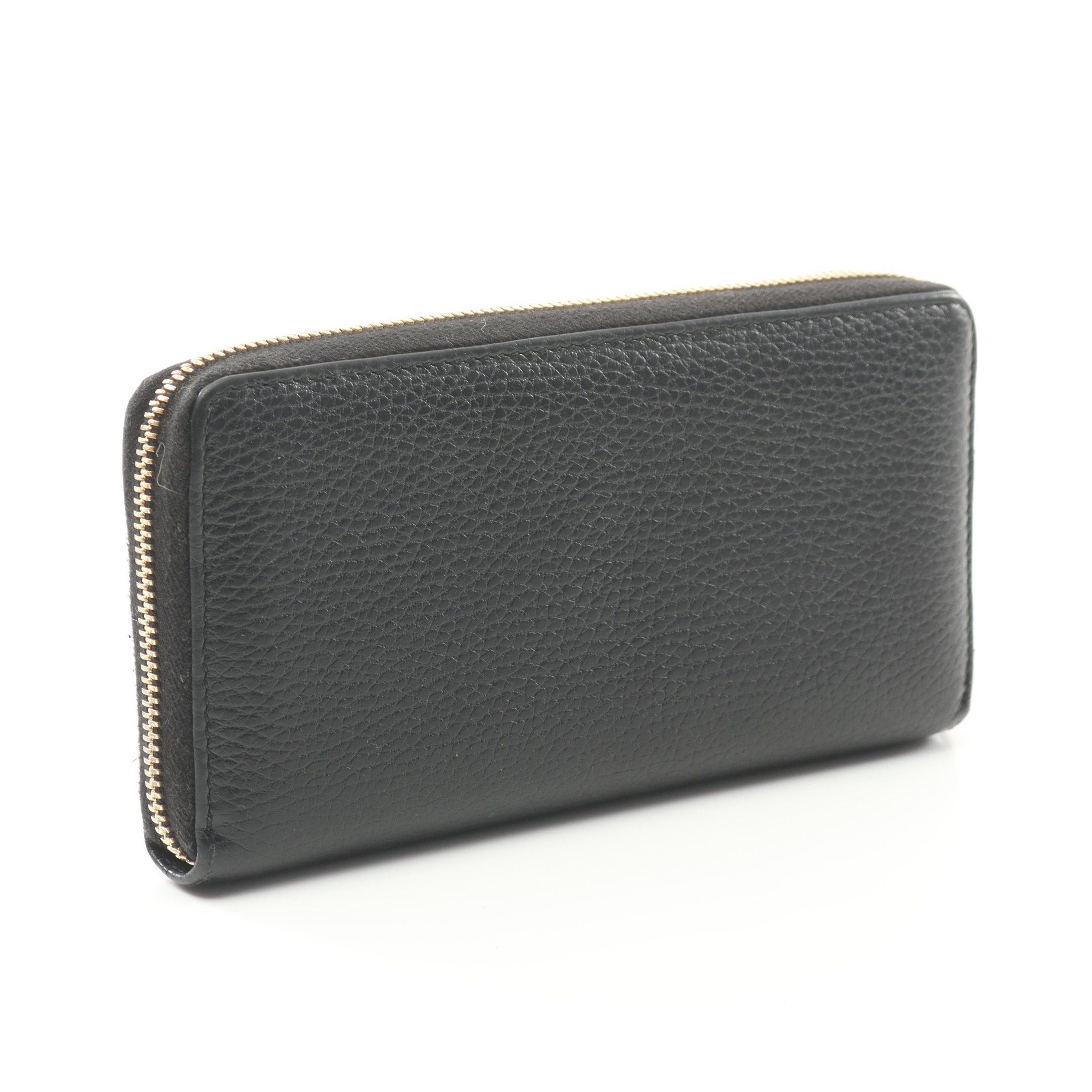 Gucci Gucci Gg Marmont Bosco Round Zipper Long Wallet Leather Black Size ONE SIZE - 2 Thumbnail