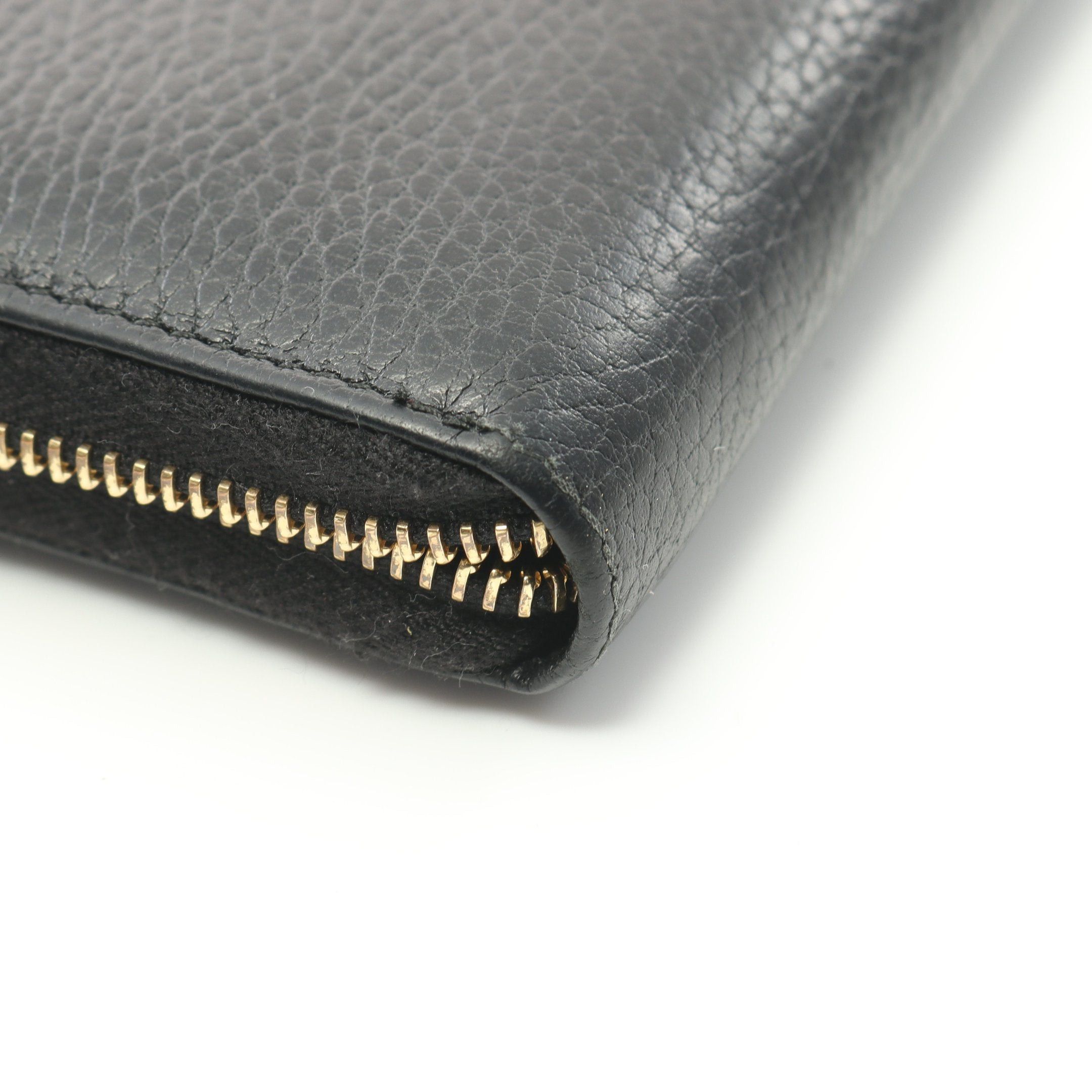 Gucci Gucci Gg Marmont Bosco Round Zipper Long Wallet Leather Black Size ONE SIZE - 7 Thumbnail