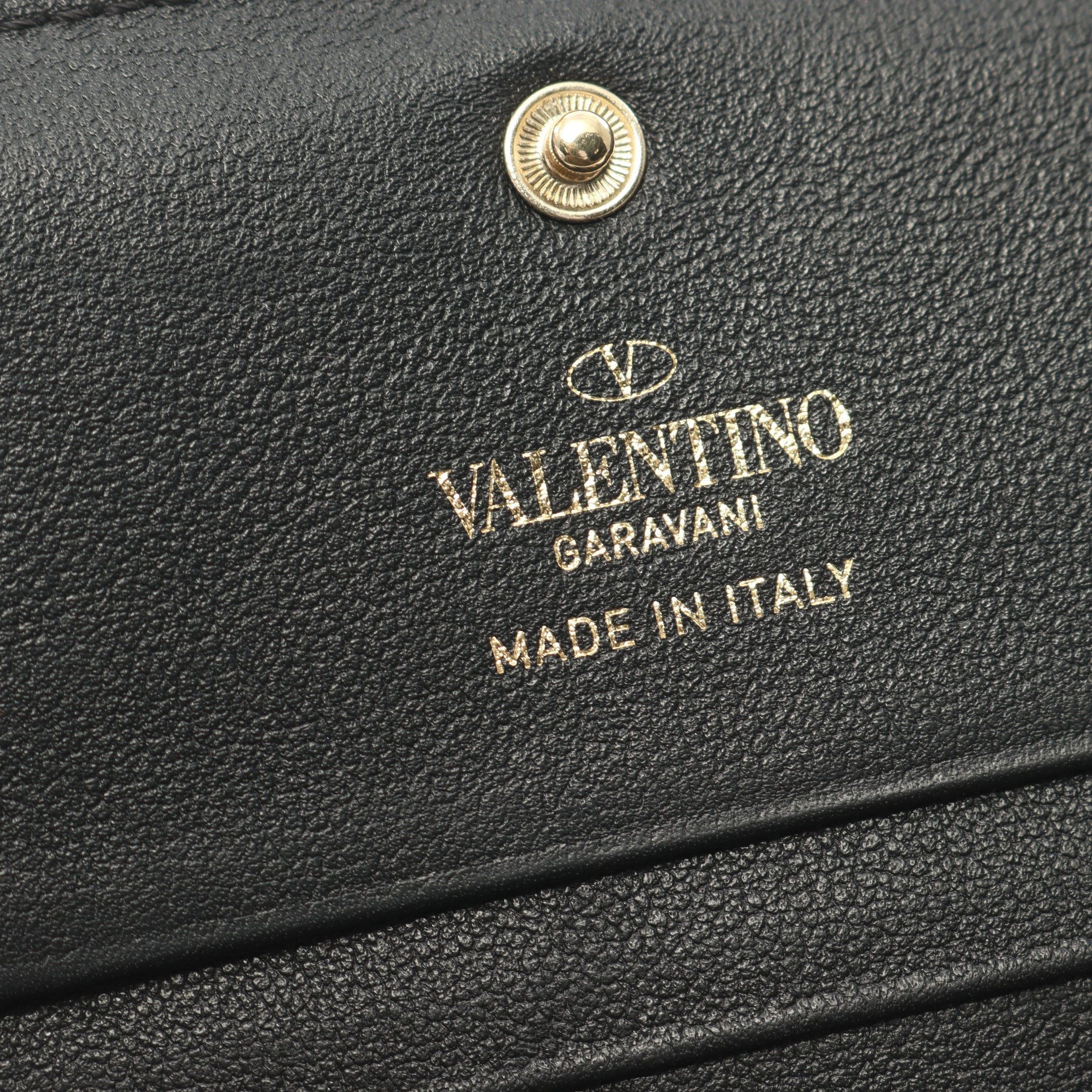 Valentino Valentino Rockstud Bi-Fold Wallet Leather Black Size ONE SIZE - 4 Thumbnail