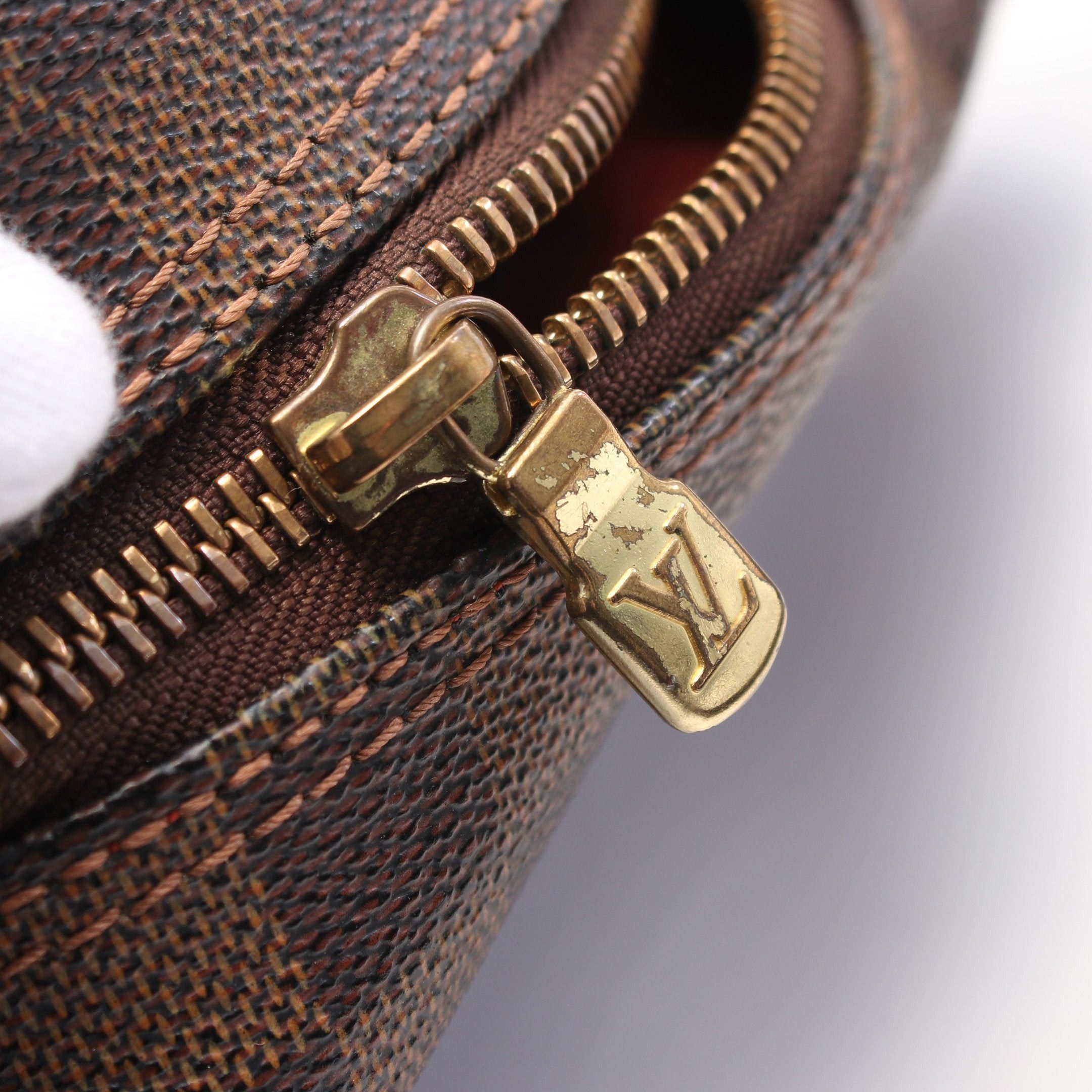 Louis Vuitton Louis Vuitton Olaf Pm Damier Ebene Shoulder Bag Leather Brown Size ONE SIZE - 8 Thumbnail