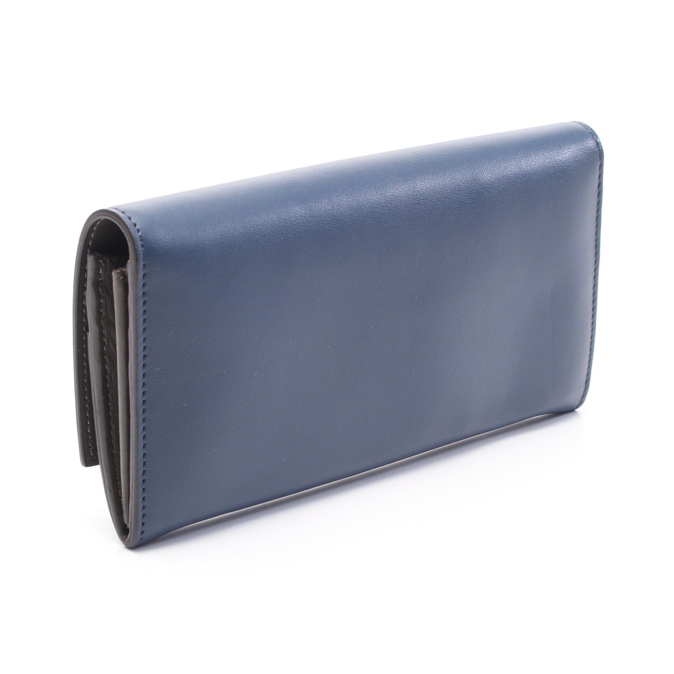 Fendi Fendi Peekaboo Bi-Fold Long Wallet Leather Dark Blue Size ONE SIZE - 2 Thumbnail