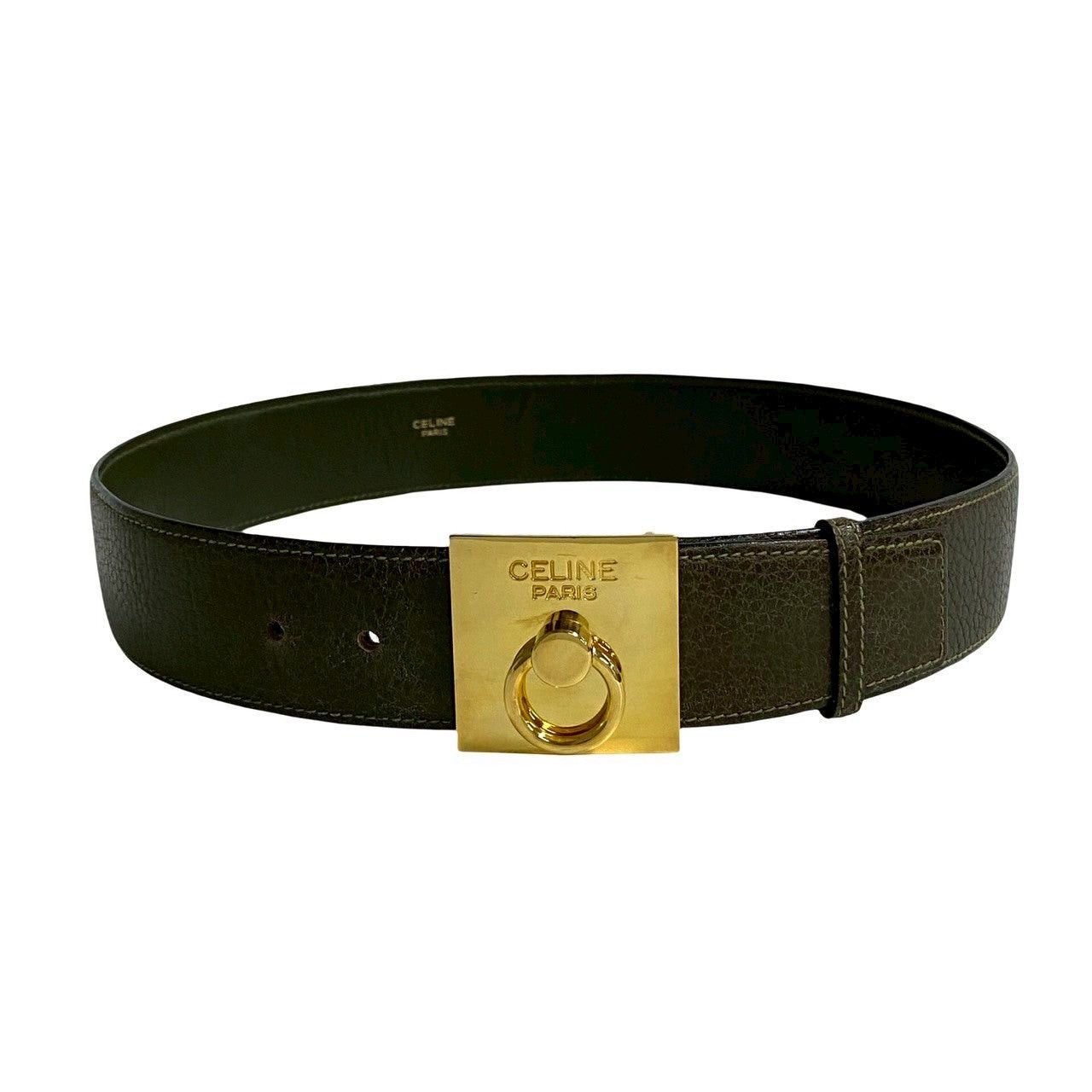 Celine Celine Belt Green Leather Size ONE SIZE - 3 Thumbnail