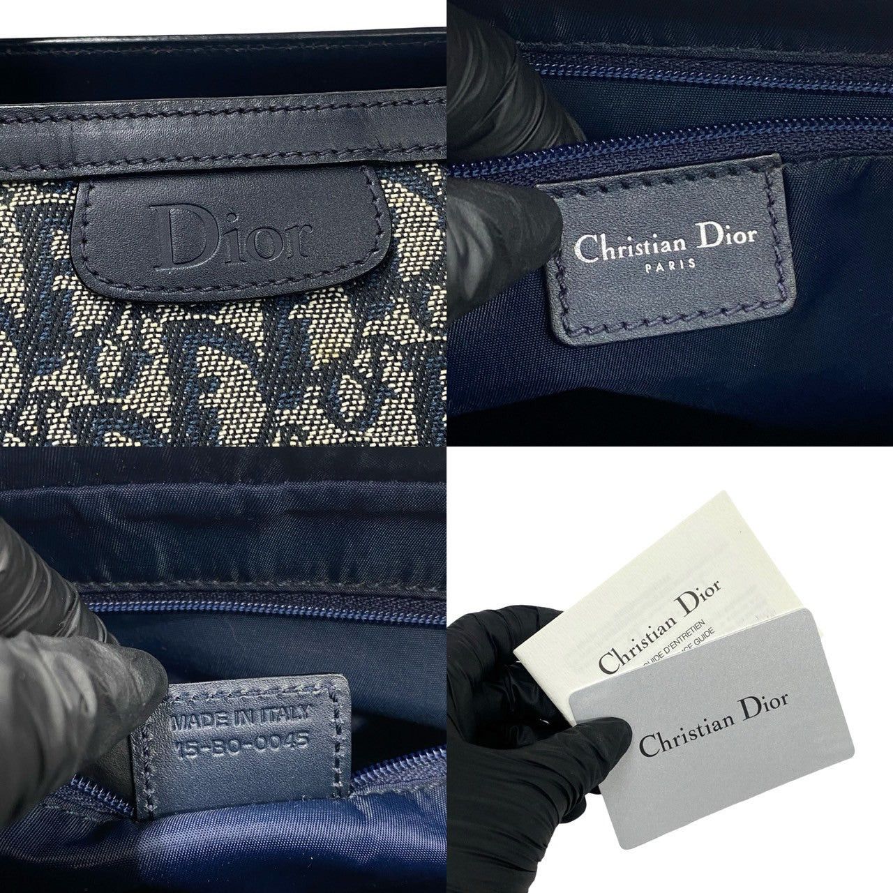 Dior Dior Handbag Blue Cotton Size ONE SIZE - 3 Thumbnail