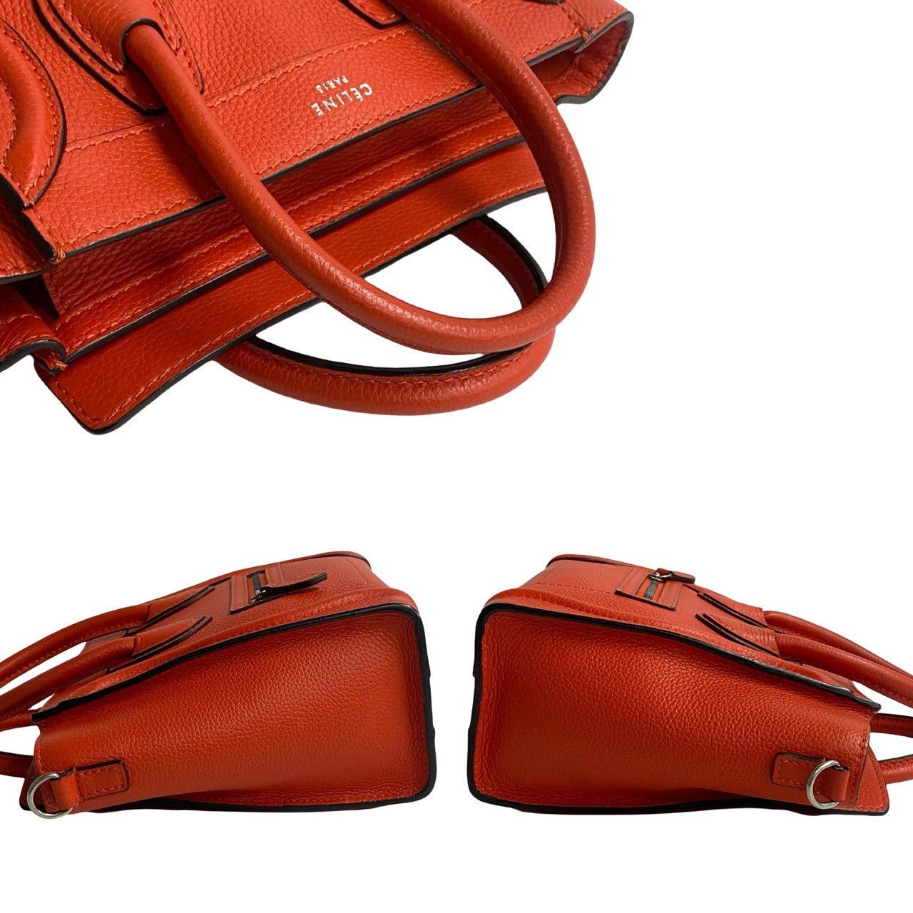 Celine Celine Shoulder Bag Orange Leather Size ONE SIZE - 5 Thumbnail