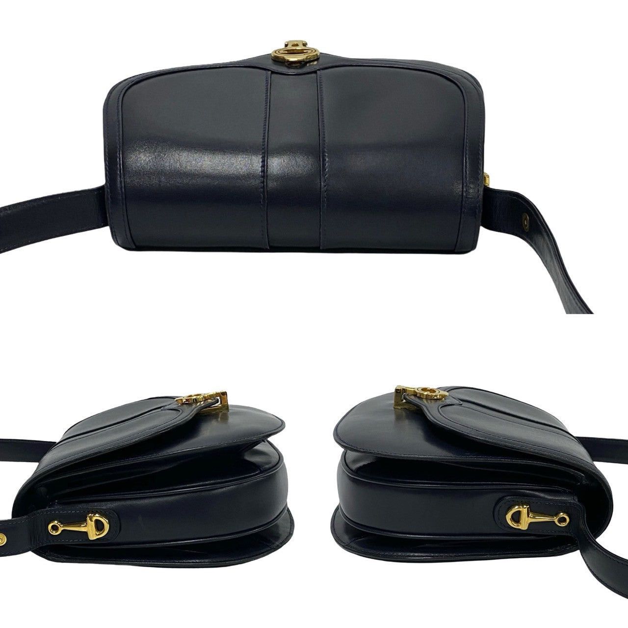 Gucci Shoulder Bag Blue Leather