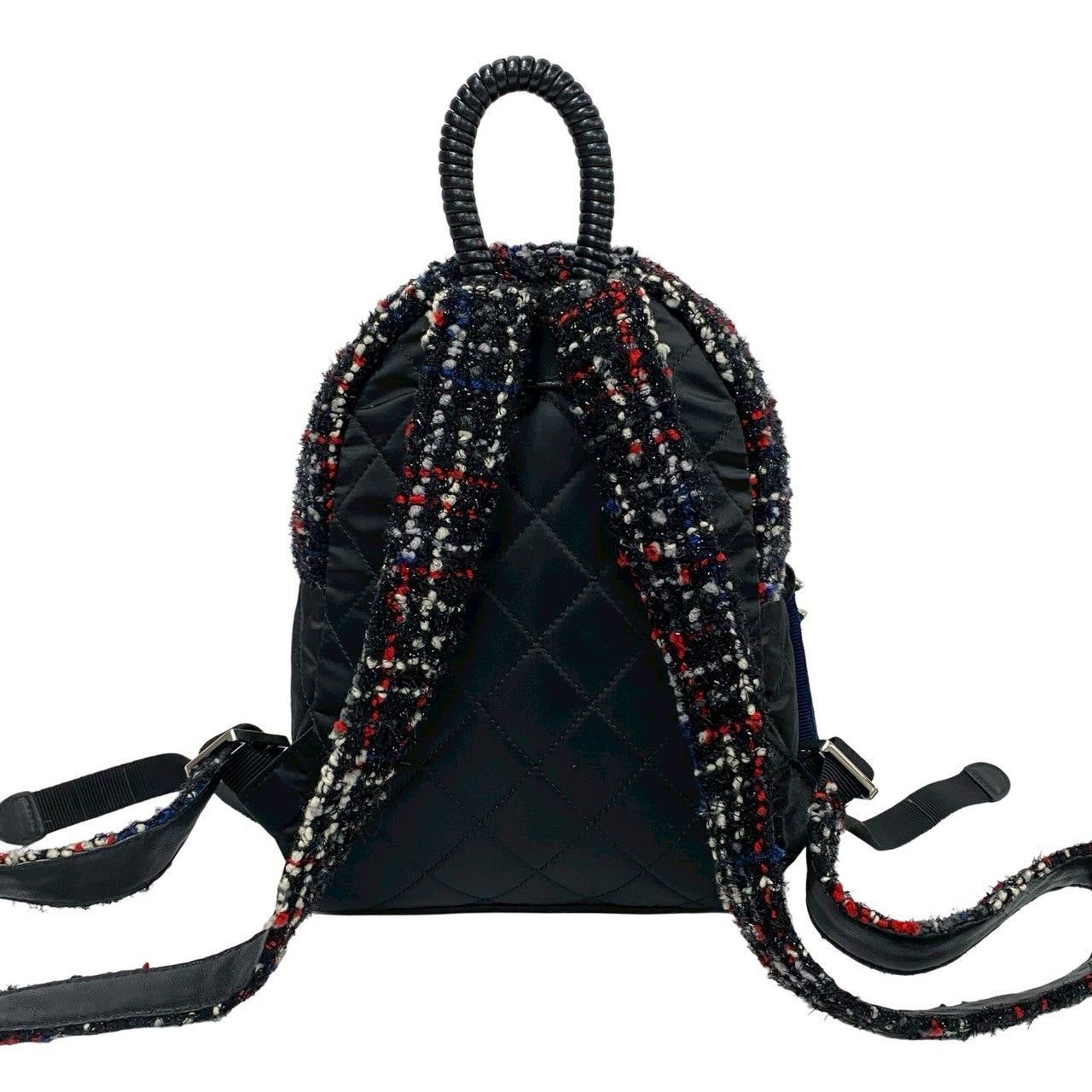 Chanel Chanel Backpack Black Tweed Size ONE SIZE - 4 Thumbnail
