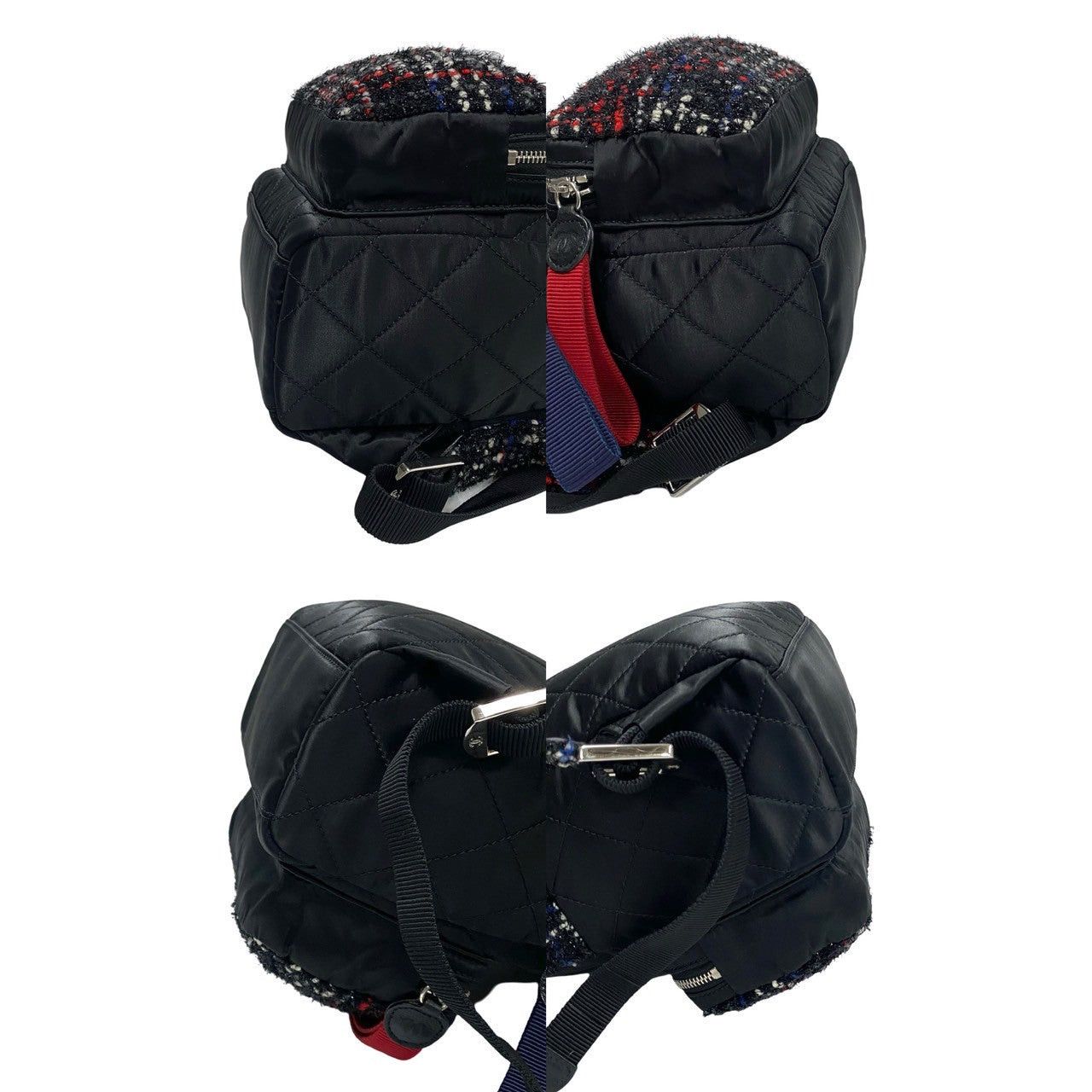Chanel Chanel Backpack Black Tweed Size ONE SIZE - 7 Thumbnail