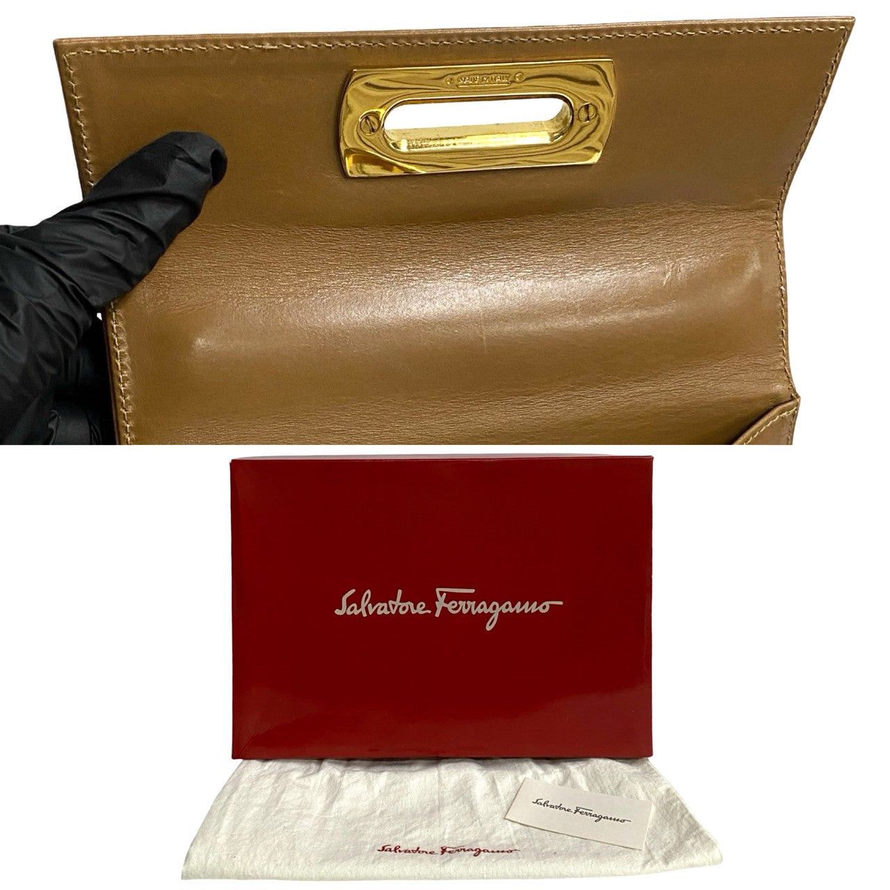 Salvatore Ferragamo Salvatore Ferragamo Shoulder Bag Brown Leather Size ONE SIZE - 9 Thumbnail