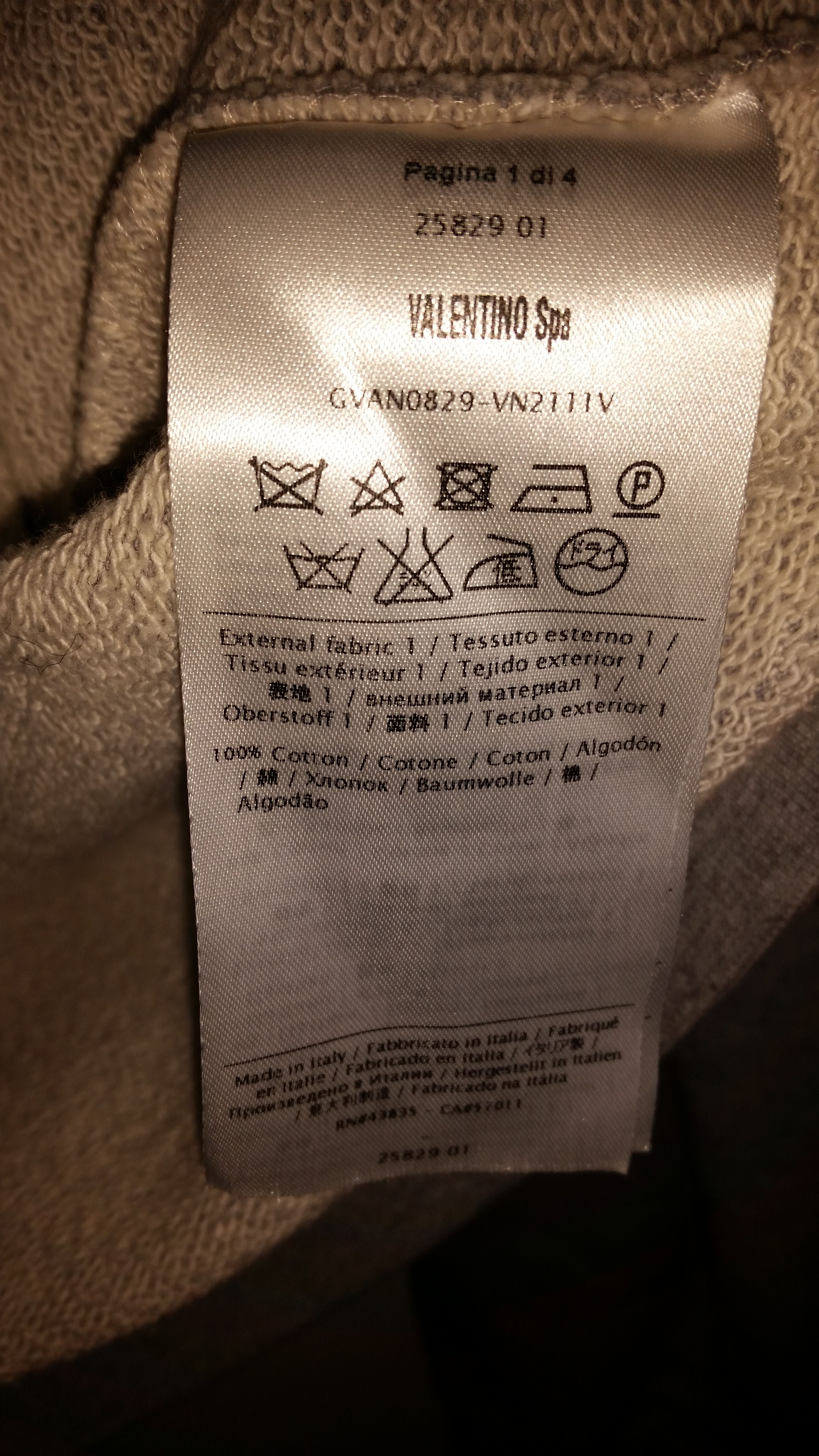 Valentino Taped pocket heater gray sweatshirt Size US XL / EU 56 / 4 - 3 Thumbnail