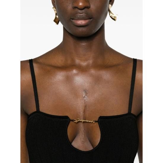 Jacquemus JACQUEMUS Women Dresses 241KN358 2355 990 BLACK Size S / US 4 / IT 40 - 2 Thumbnail