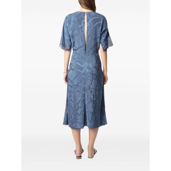 Zadig & Voltaire ZADIG & VOLTAIRE Women Dresses WWDR02546 OFFIC BLUE Size M / US 6-8 / IT 42-44 - 5 Thumbnail