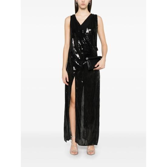 Iro IRO Women Dresses BRAVA WM33 BLA01 BLACK Size S / US 4 / IT 40 - 3 Thumbnail