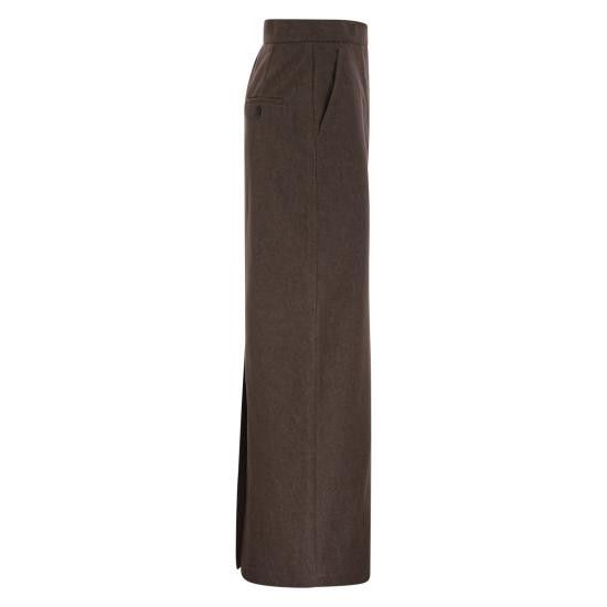 Max Mara MAX MARA Women Skirts 2511101013600 BROWN Size 28" / US 6 / IT 42 - 3 Thumbnail