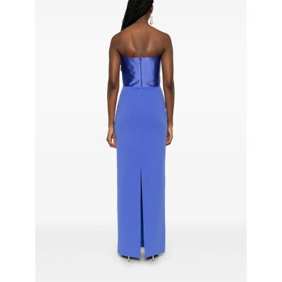 blue solace london dress The Thalia Midi Dress in Blue