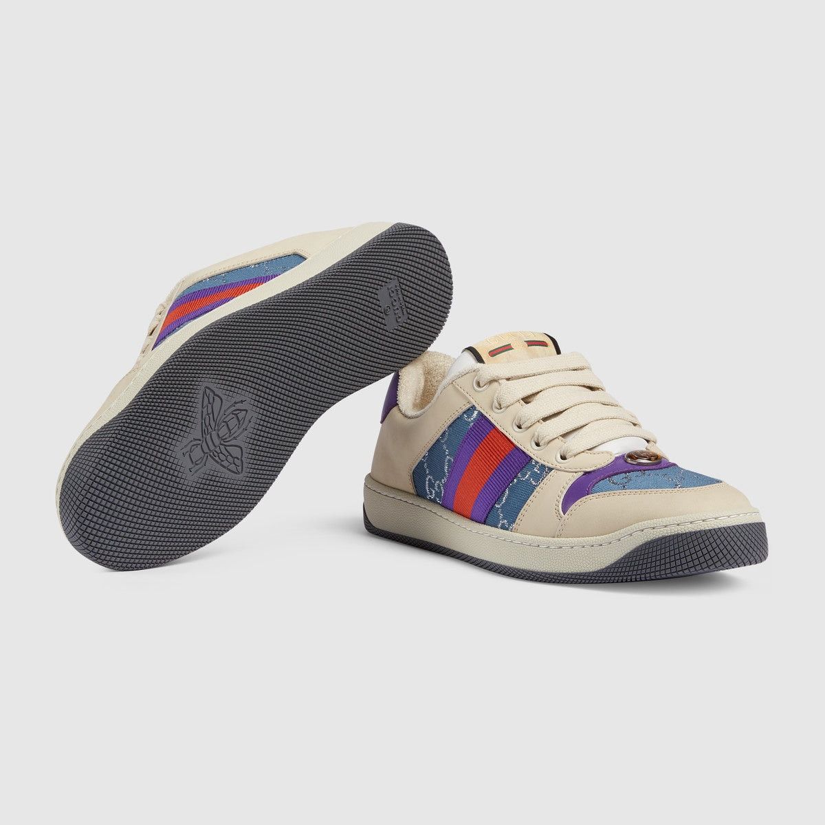 Gucci Gucci Screener Web Leather Sneakers SIZE 41 Size ONE SIZE - 3 Thumbnail