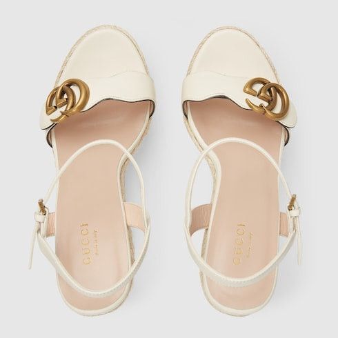 Gucci Gucci GG Leather Espadrille Wedges SIZE 41 Size ONE SIZE - 2 Thumbnail