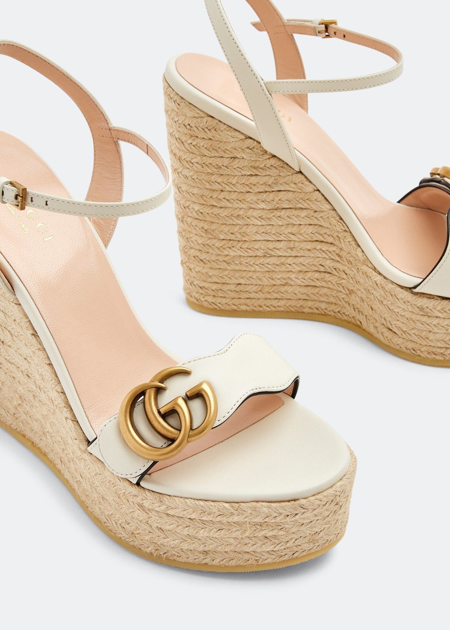 Gucci Gucci GG Leather Espadrille Wedges SIZE 41 Size ONE SIZE - 3 Thumbnail