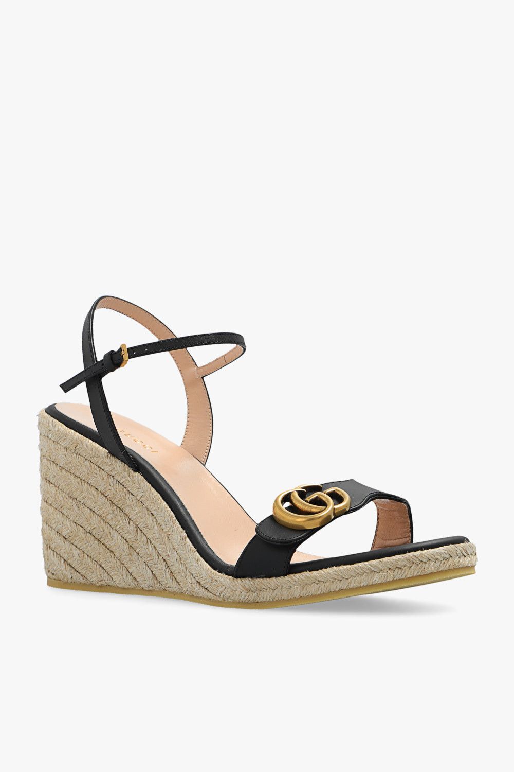 Gucci Gucci GG Leather Espadrille Wedges SIZE 35.5 Size ONE SIZE - 2 Thumbnail