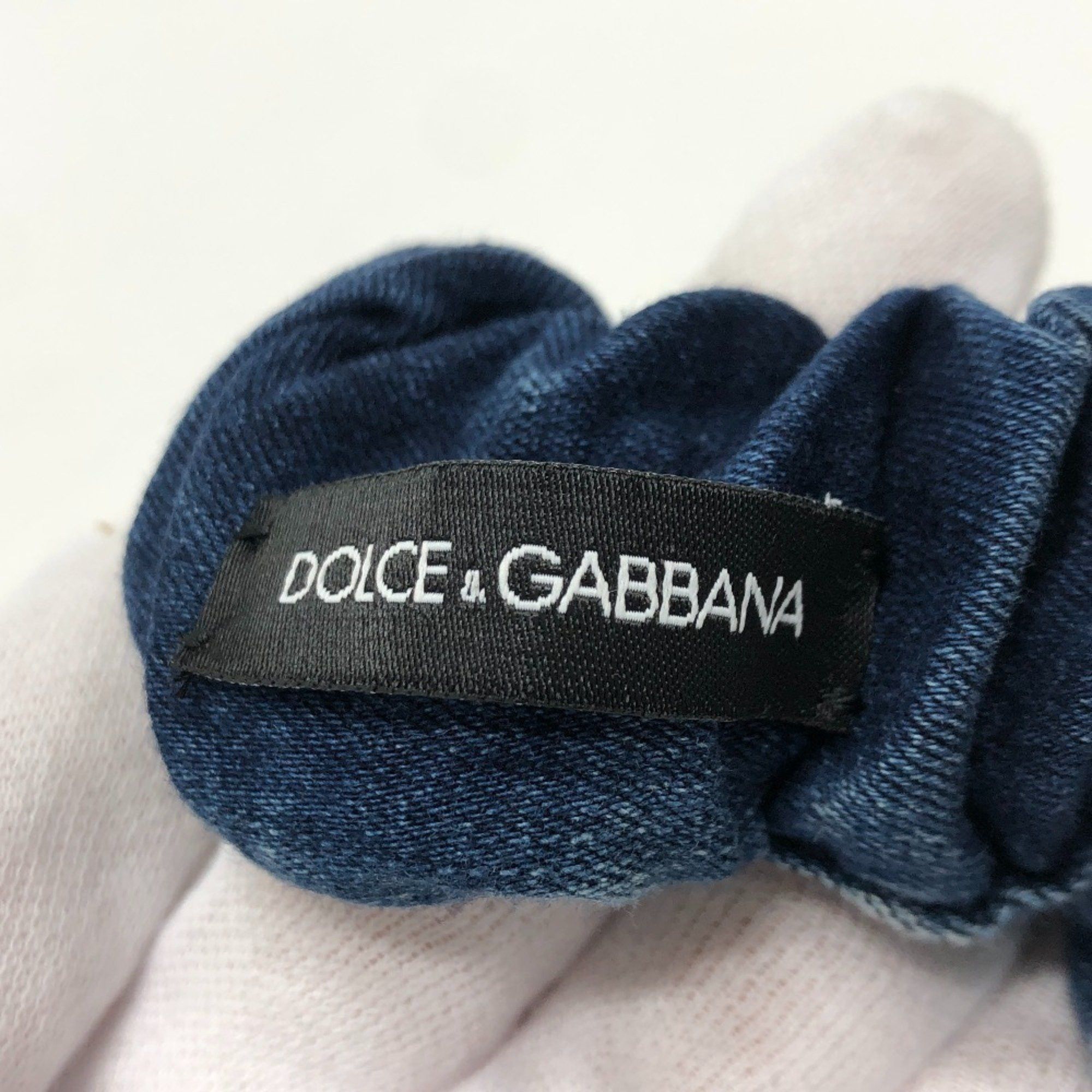 Dolce & Gabbana DOLCE&GABBANA Dolce & Gabbana Hair Tie Scrunchie Elastic Denim Women's Blue Size ONE SIZE - 6 Thumbnail