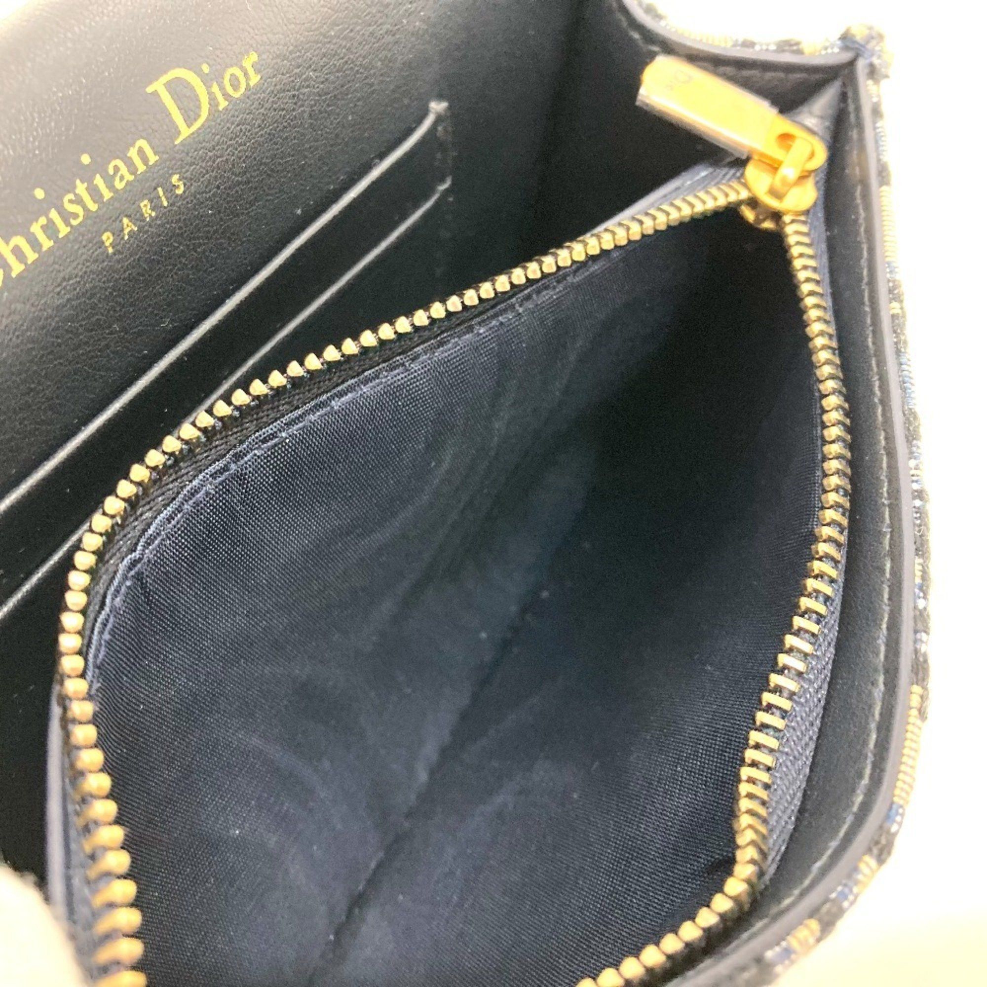 Dior Christian Dior Dior S5619CTZQ_M928 Oblique Trotter Saddle Belt Pouch Bag Waist Body Leather Canvas Men's Navy Size ONE SIZE - 12 Thumbnail