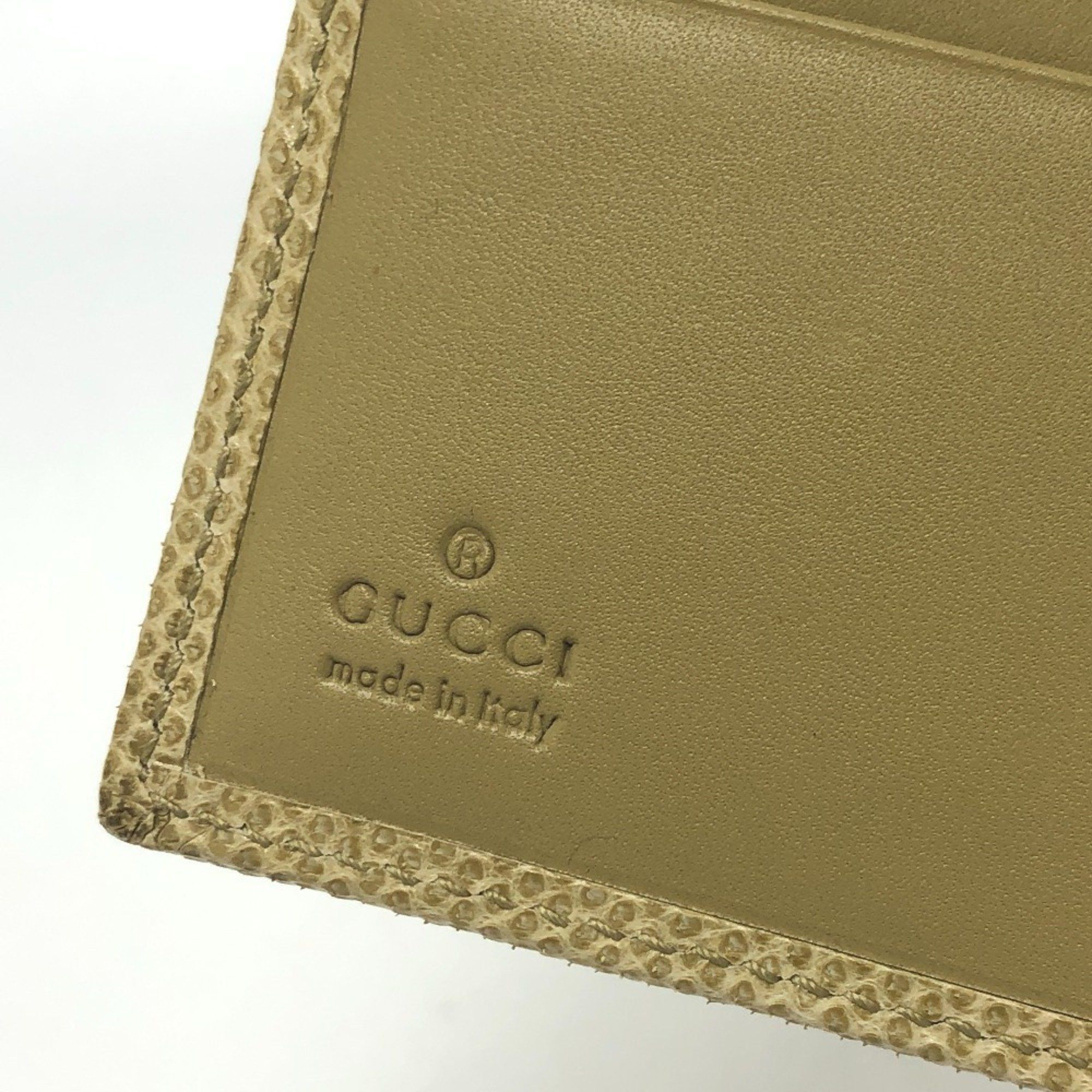 Gucci GUCCI GG Marmont logo double hook bi-fold wallet compact leather women's beige Size ONE SIZE - 12 Thumbnail