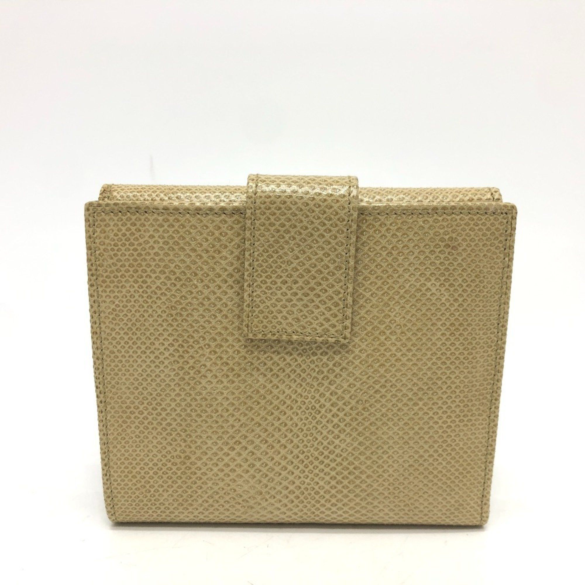 Gucci GUCCI GG Marmont logo double hook bi-fold wallet compact leather women's beige Size ONE SIZE - 2 Thumbnail