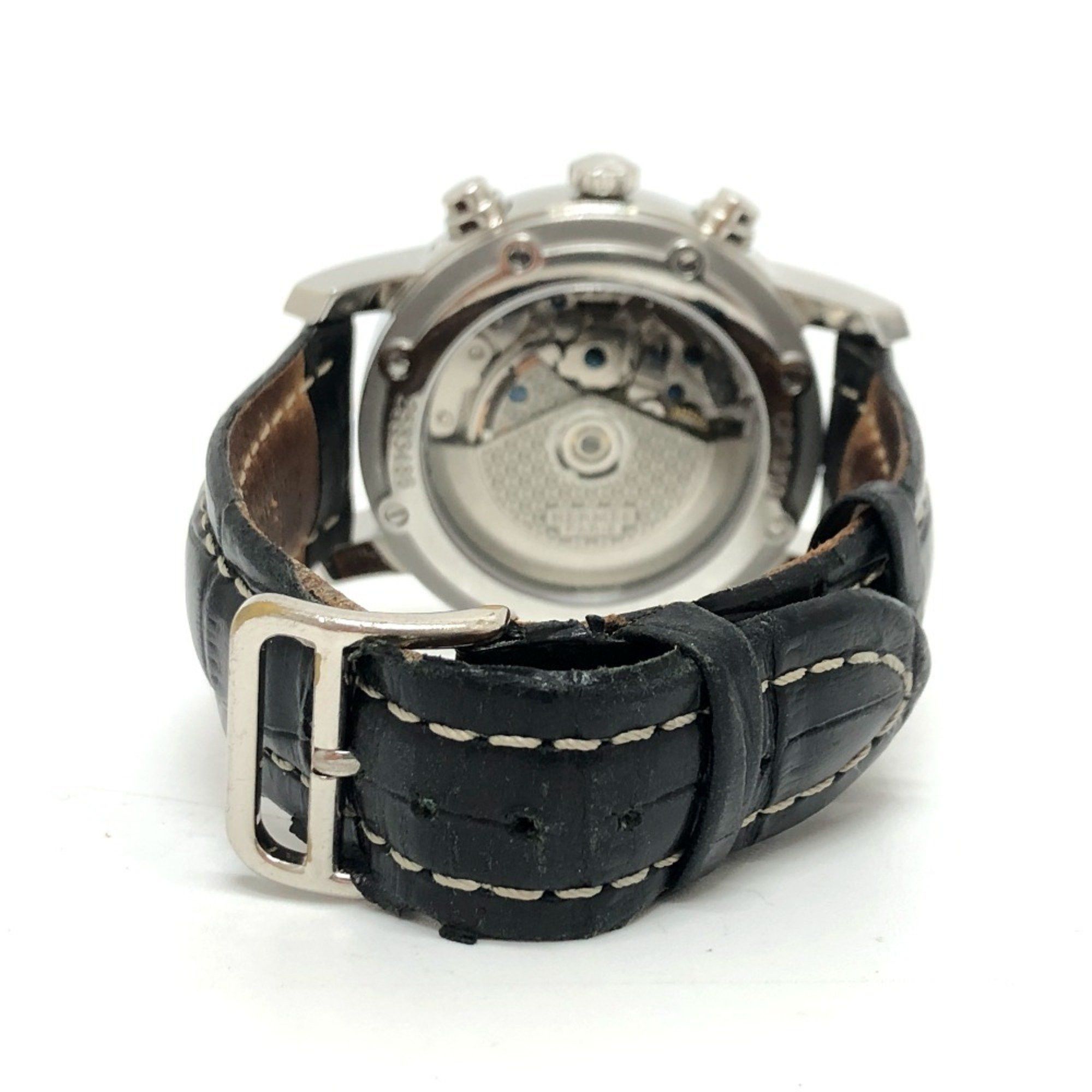 Hermes HERMES CP1.910 Clipper Chrono Automatic Chronograph Date Wristwatch Watch SS Men's Silver Size ONE SIZE - 6 Thumbnail