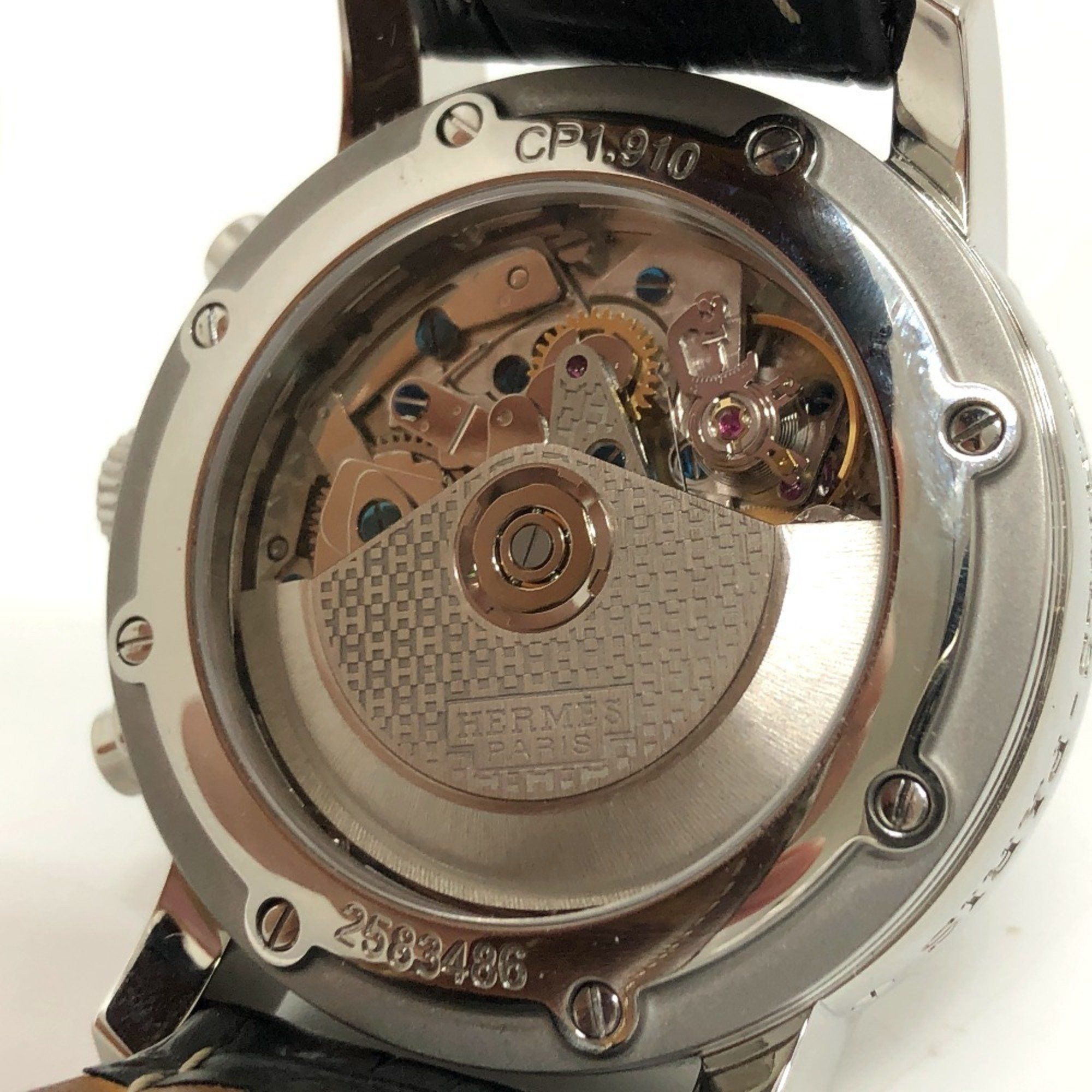 Hermes HERMES CP1.910 Clipper Chrono Automatic Chronograph Date Wristwatch Watch SS Men's Silver Size ONE SIZE - 8 Thumbnail