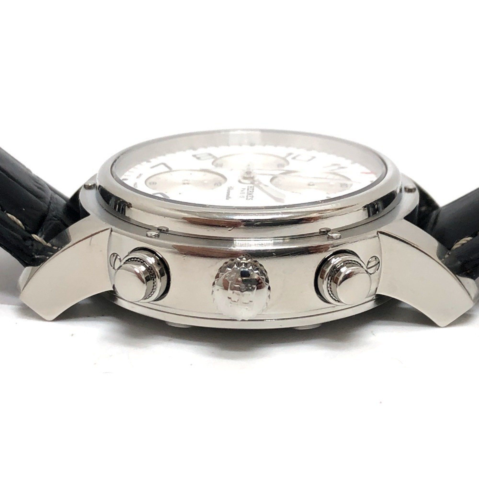Hermes HERMES CP1.910 Clipper Chrono Automatic Chronograph Date Wristwatch Watch SS Men's Silver Size ONE SIZE - 13 Thumbnail