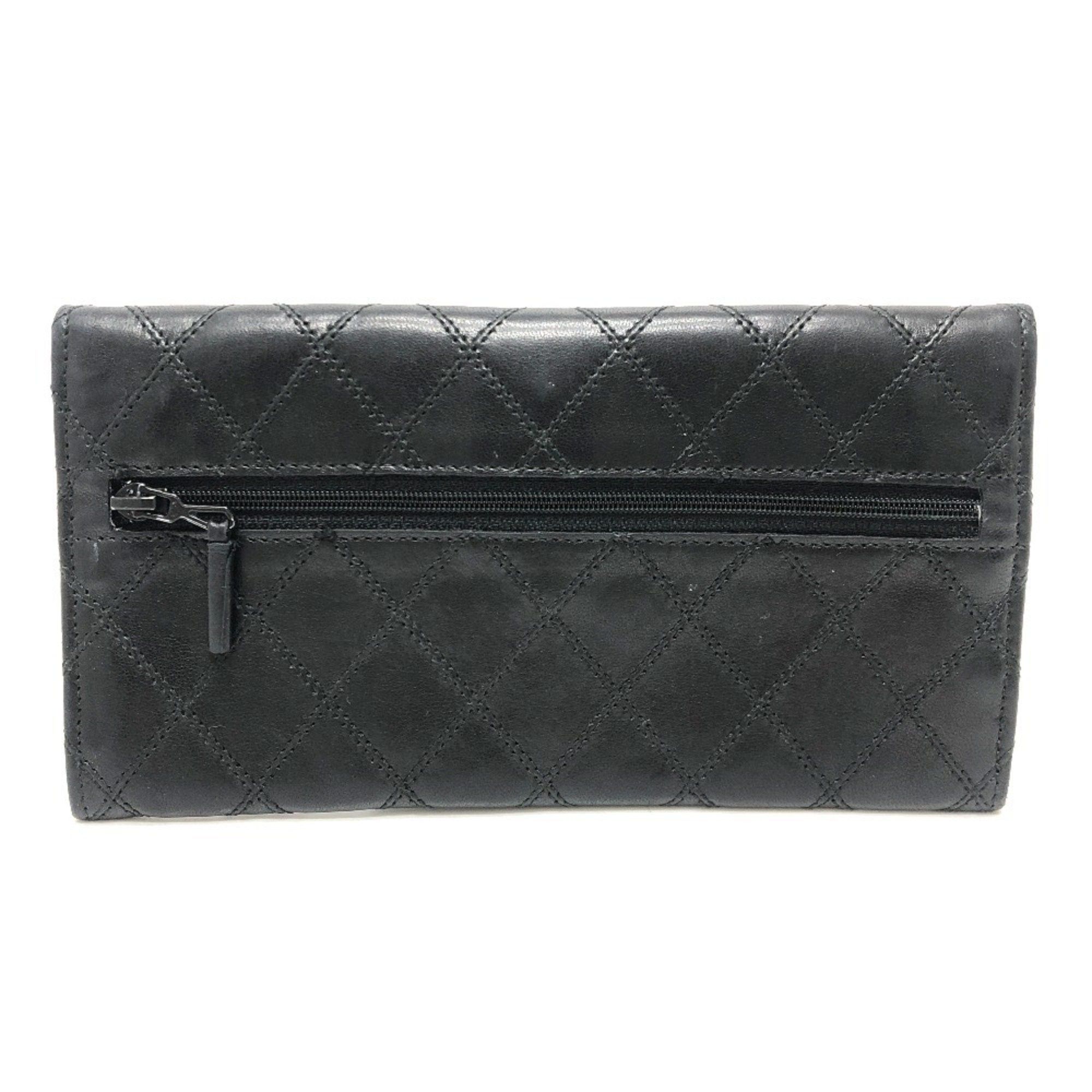 Chanel Chanel Matelasse Wallet Long Accessory Flap Lambskin Women's Black Size ONE SIZE - 2 Thumbnail