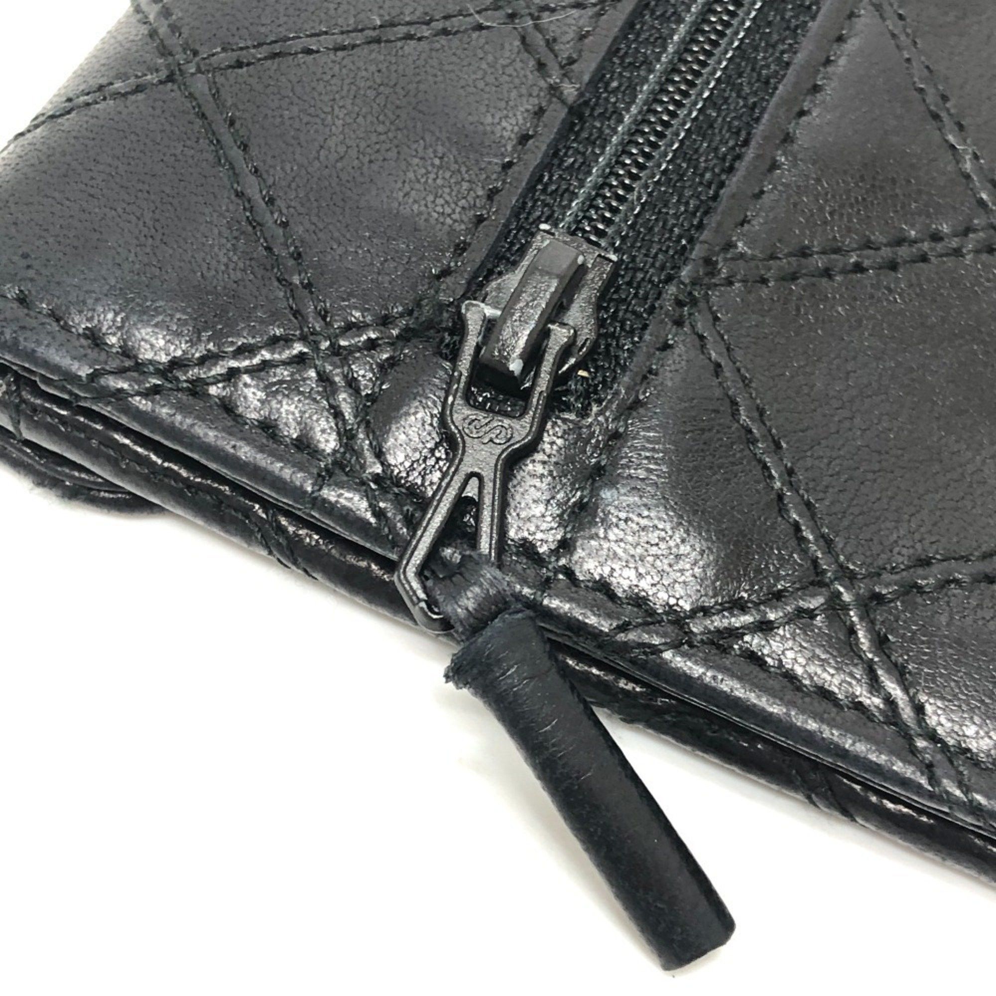Chanel Chanel Matelasse Wallet Long Accessory Flap Lambskin Women's Black Size ONE SIZE - 15 Thumbnail