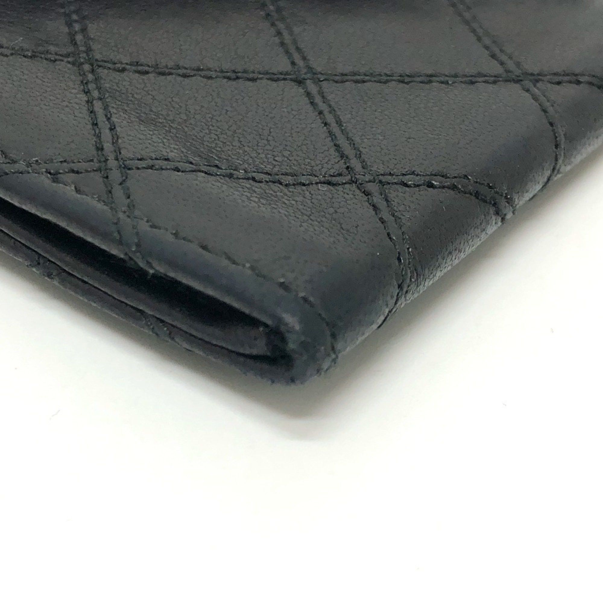 Chanel Chanel Matelasse Wallet Long Accessory Flap Lambskin Women's Black Size ONE SIZE - 5 Thumbnail