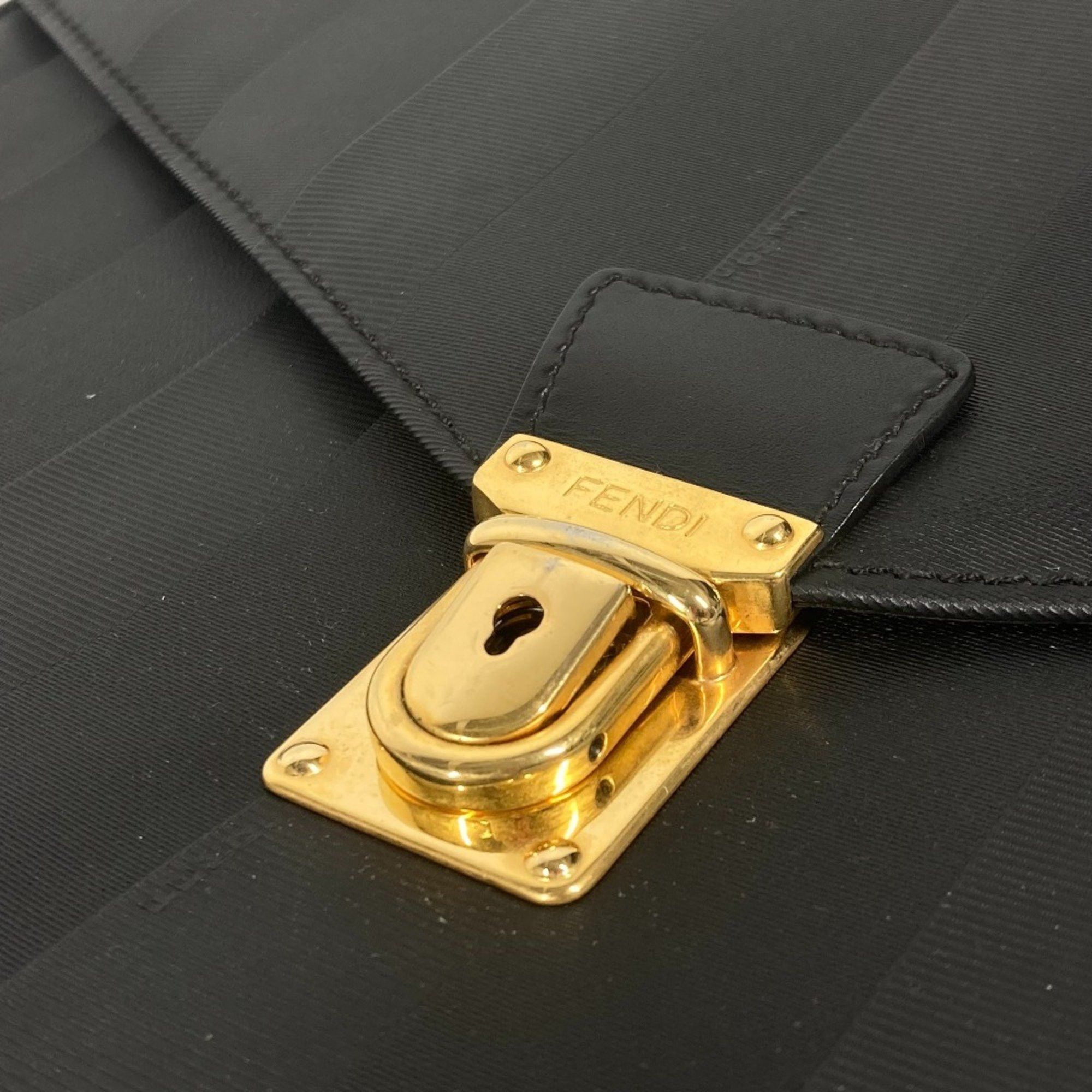 Fendi Fendi Bag Pecan Handbag Document Briefcase Business Men's Black Size ONE SIZE - 5 Thumbnail