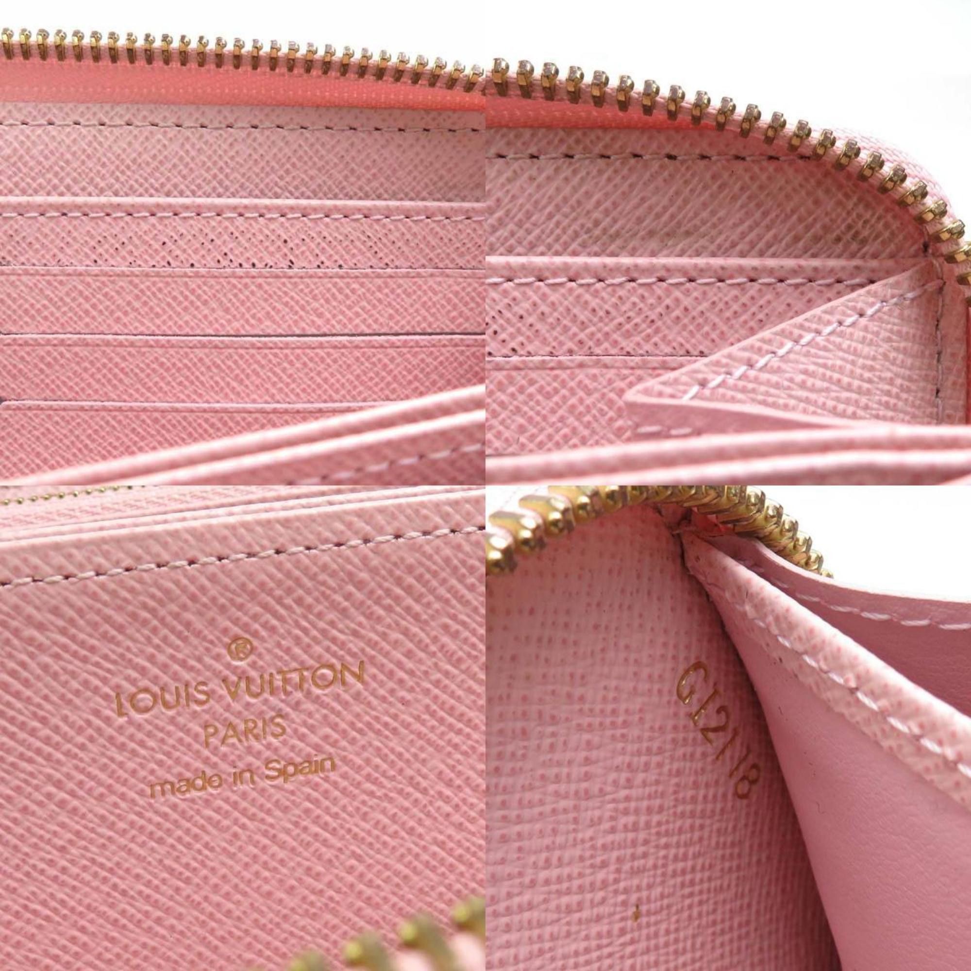 Louis Vuitton Louis Vuitton Round Long Wallet Damier Azur Zipper Canvas Azure Pink Women's e60162a Size ONE SIZE - 5 Thumbnail
