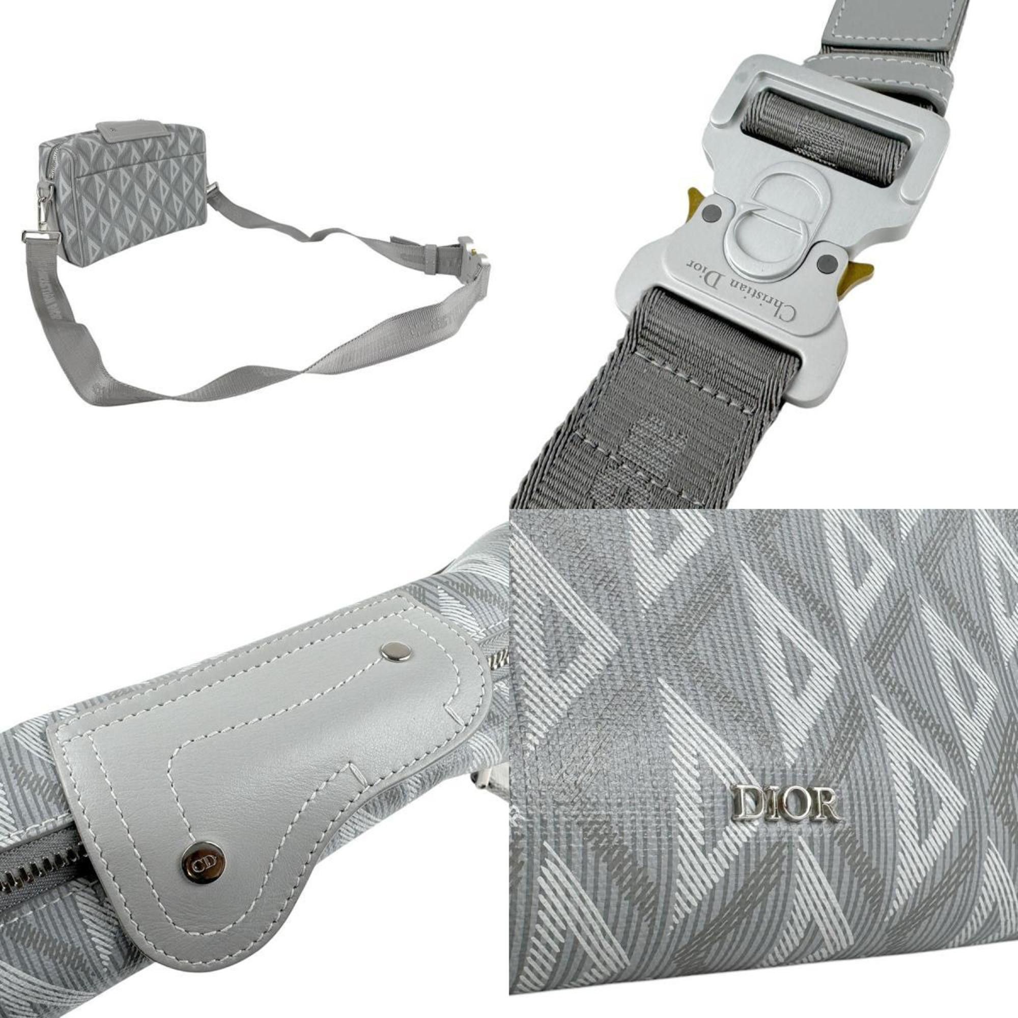Dior Christian Dior Dior Shoulder Bag Leather Grey Silver Men's z4214 Size ONE SIZE - 4 Thumbnail