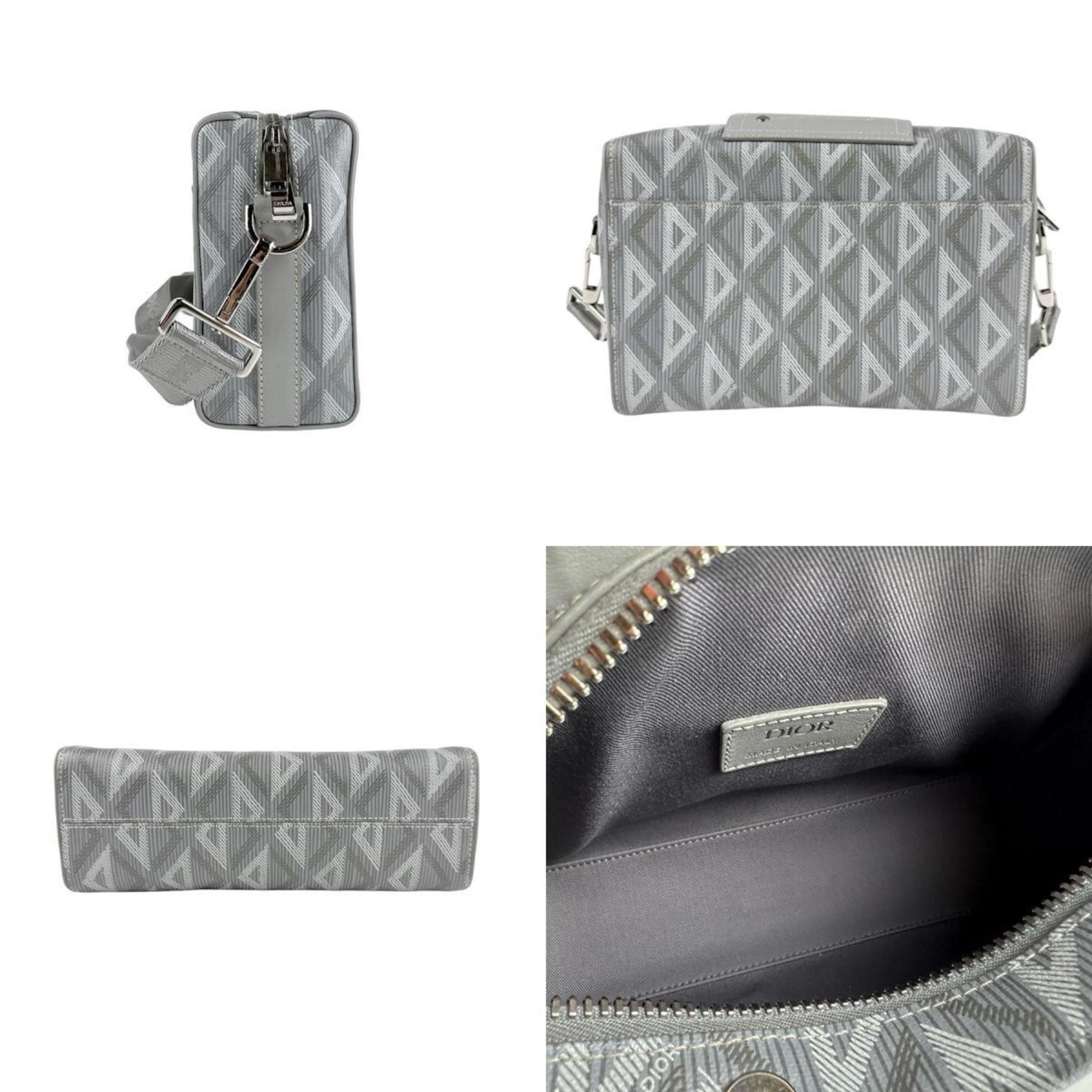 Dior Christian Dior Dior Shoulder Bag Leather Grey Silver Men's z4214 Size ONE SIZE - 2 Thumbnail