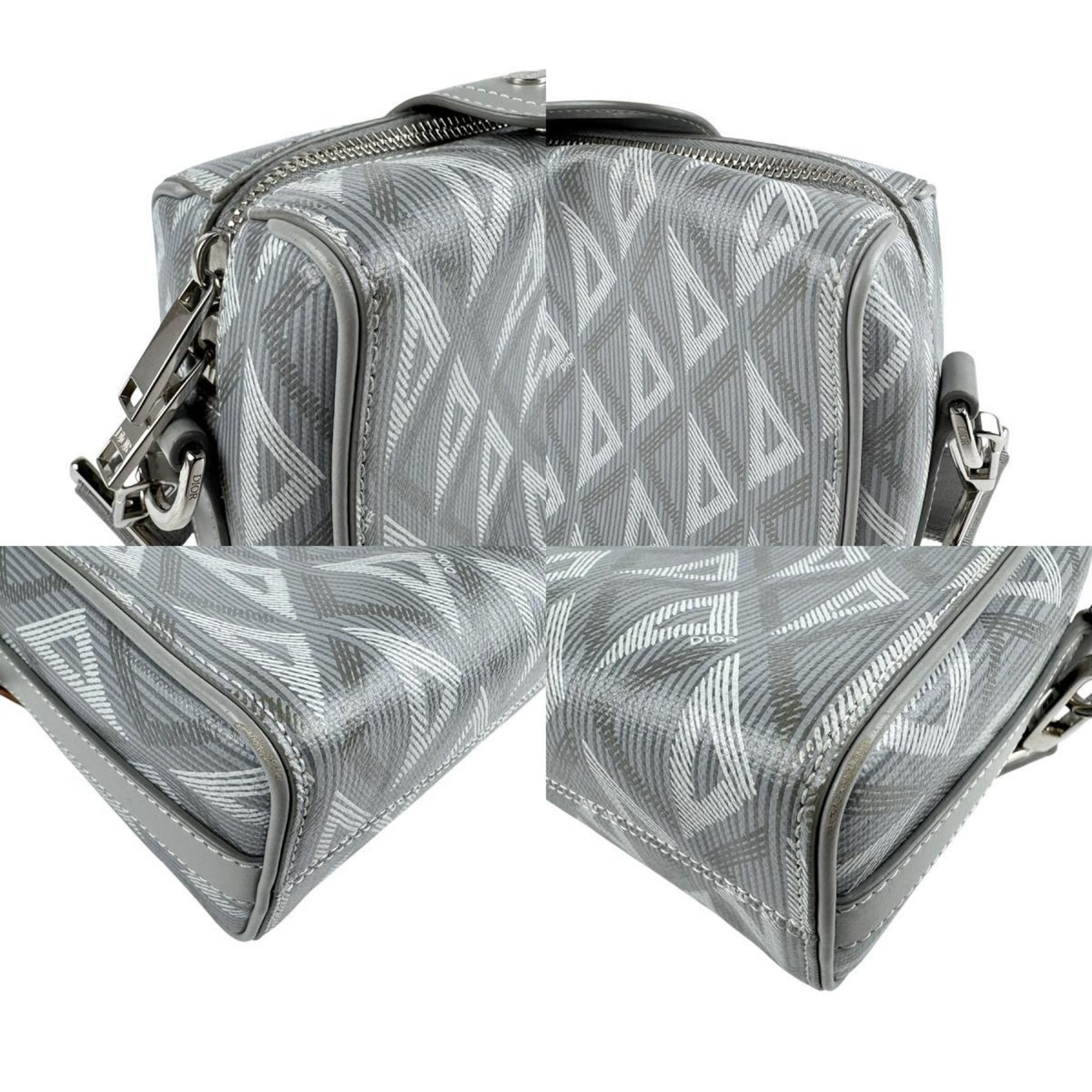 Dior Christian Dior Dior Shoulder Bag Leather Grey Silver Men's z4214 Size ONE SIZE - 3 Thumbnail