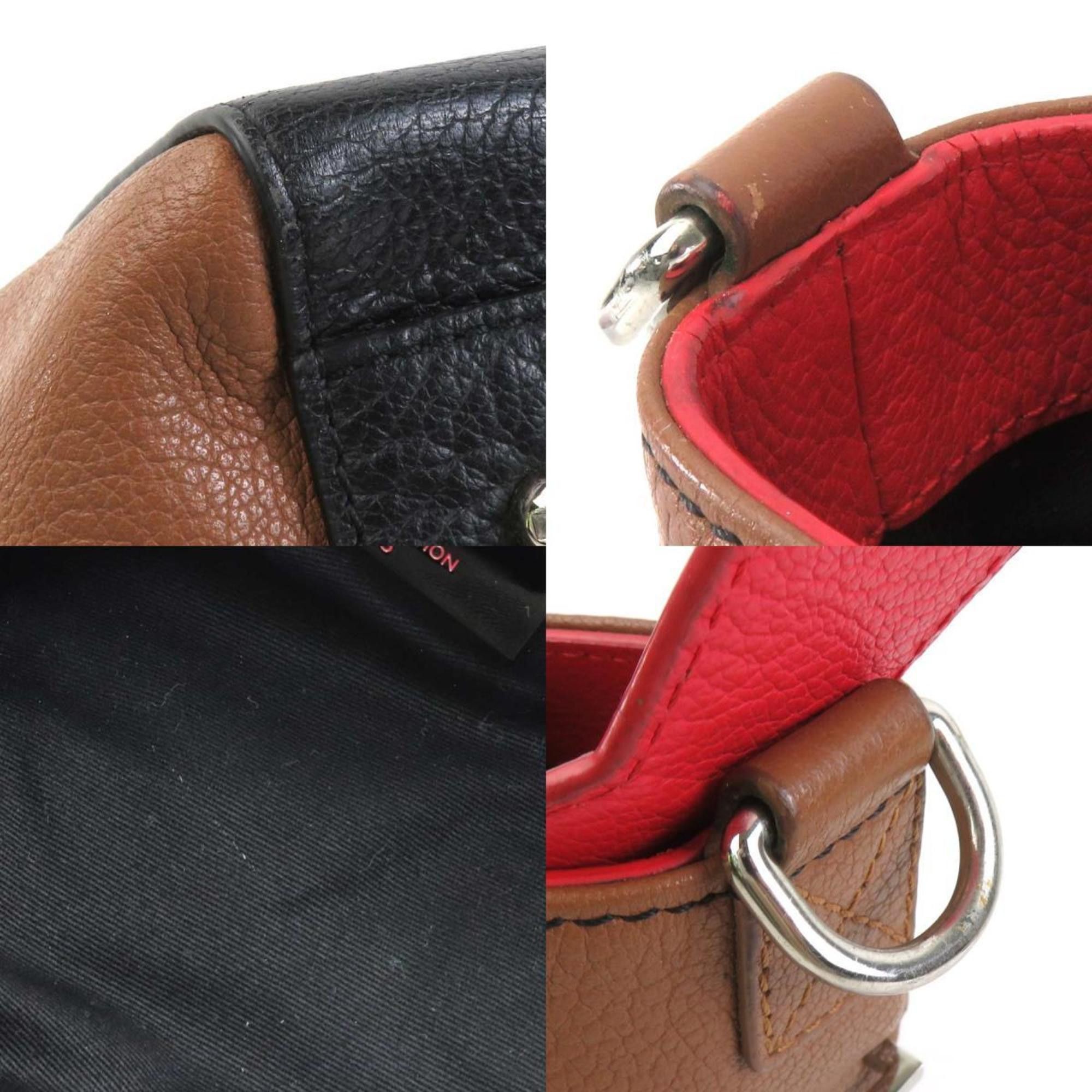 Givenchy Givenchy Handbag Shoulder Bag Leather Black x Brown Red Women's r10426a Size ONE SIZE - 3 Thumbnail