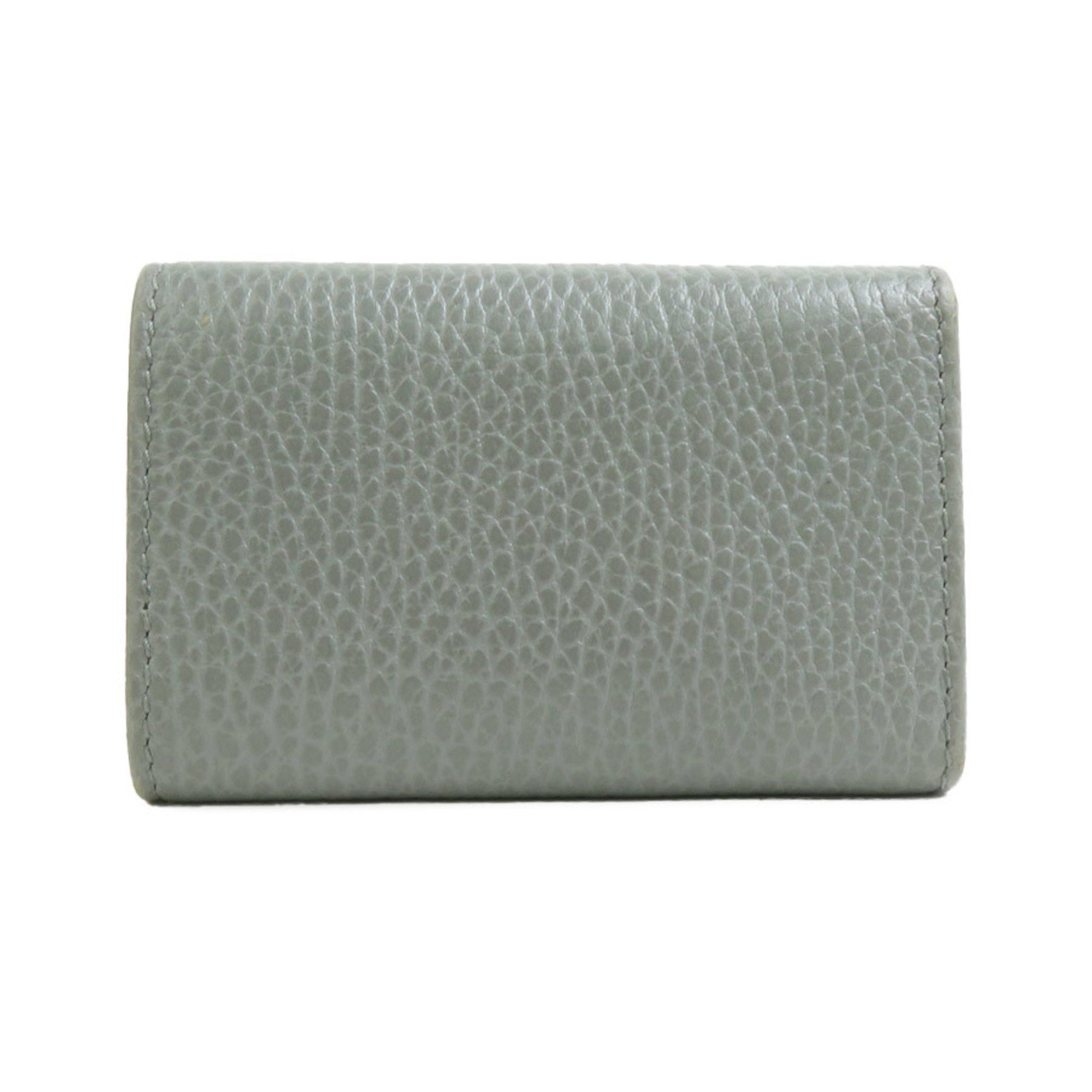 Gucci GUCCI GG Marmont key case leather metal grey gold men women 456118 e60164f Size ONE SIZE - 2 Thumbnail