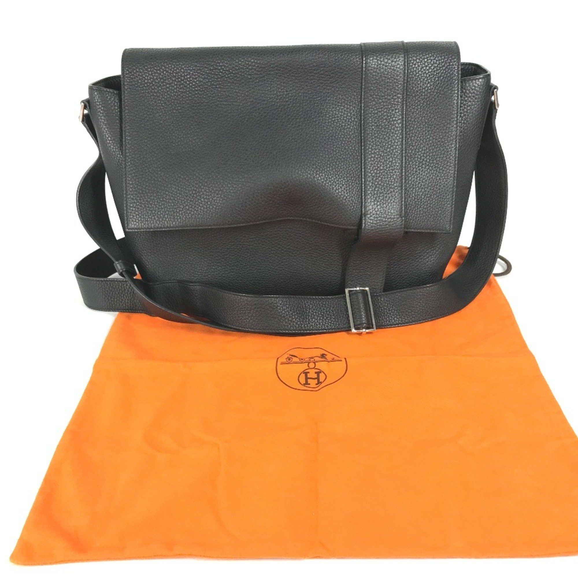 Hermes Hermes crossbody bag Sac Alfred 35 messenger shoulder Taurillon Clemence men's black Size ONE SIZE - 3 Thumbnail