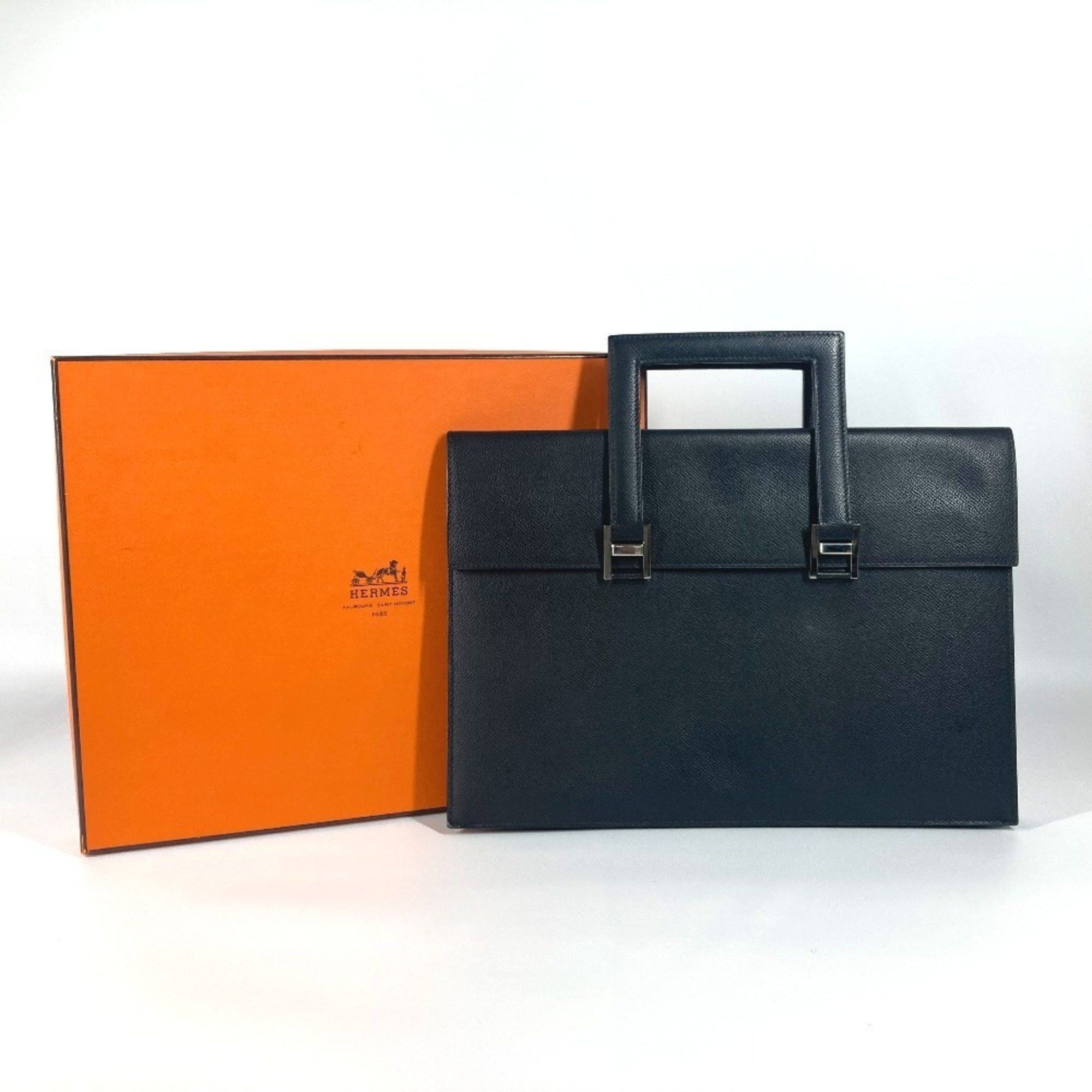 Hermes HERMES Briefcase 365 Document Bag Handbag Business Leather Men's Black Size ONE SIZE - 15 Thumbnail