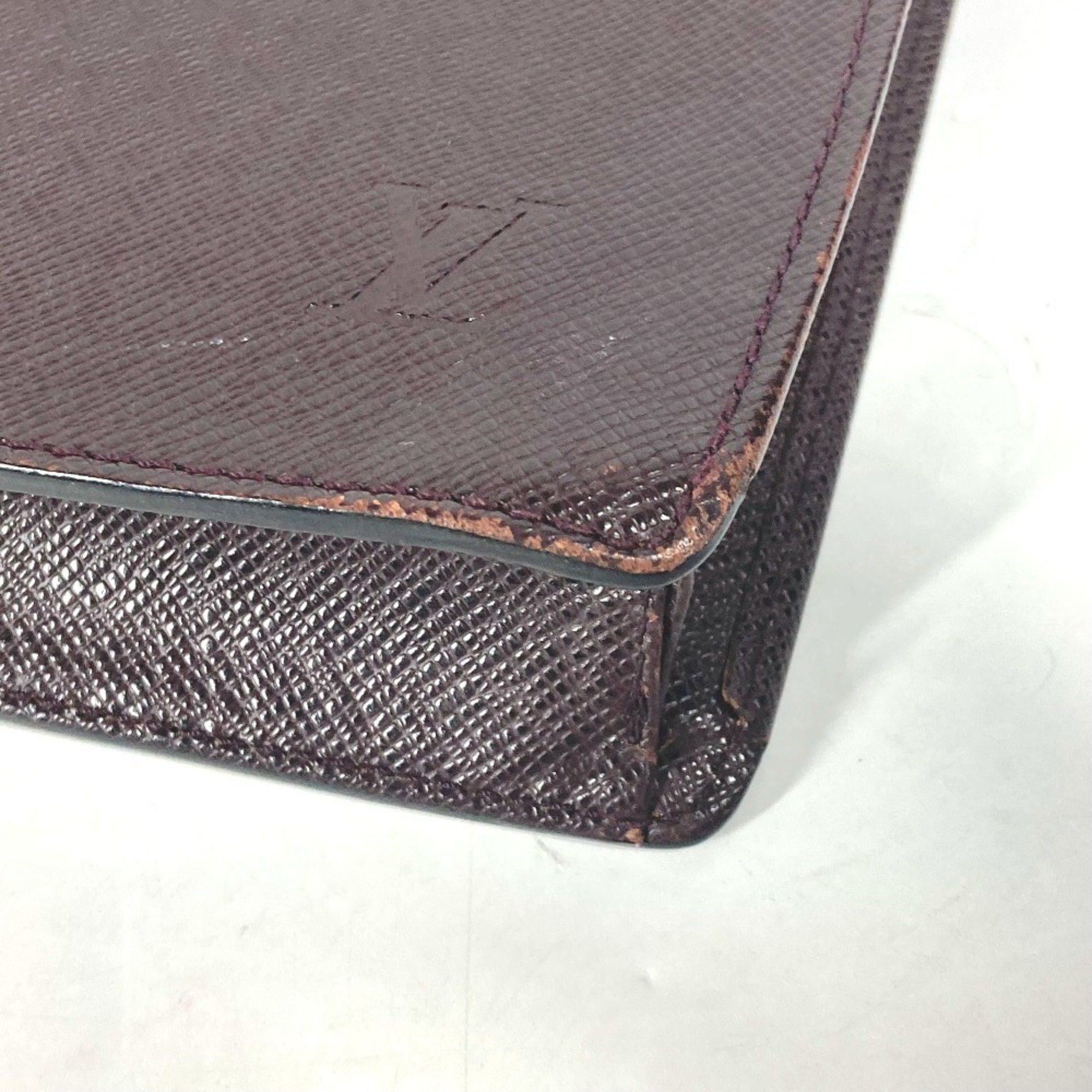 Louis Vuitton LOUIS VUITTON M30076 Taiga Serviette Clado Document Bag Briefcase Business Leather Men's Acajou Wine Red Size ONE SIZE - 7 Thumbnail
