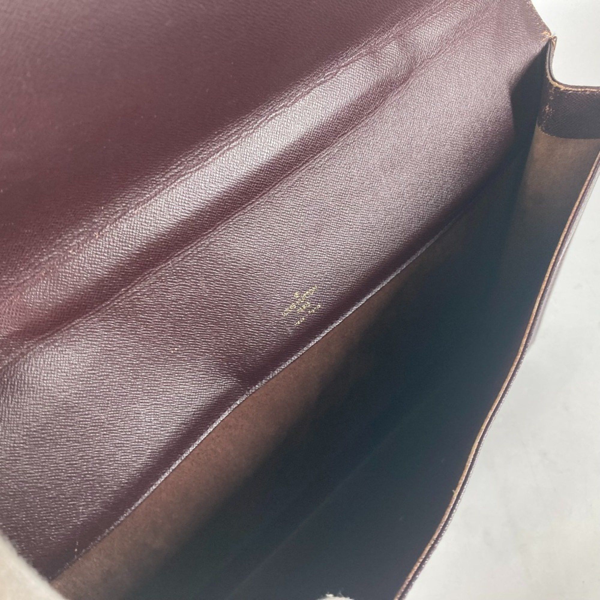Louis Vuitton LOUIS VUITTON M30076 Taiga Serviette Clado Document Bag Briefcase Business Leather Men's Acajou Wine Red Size ONE SIZE - 9 Thumbnail