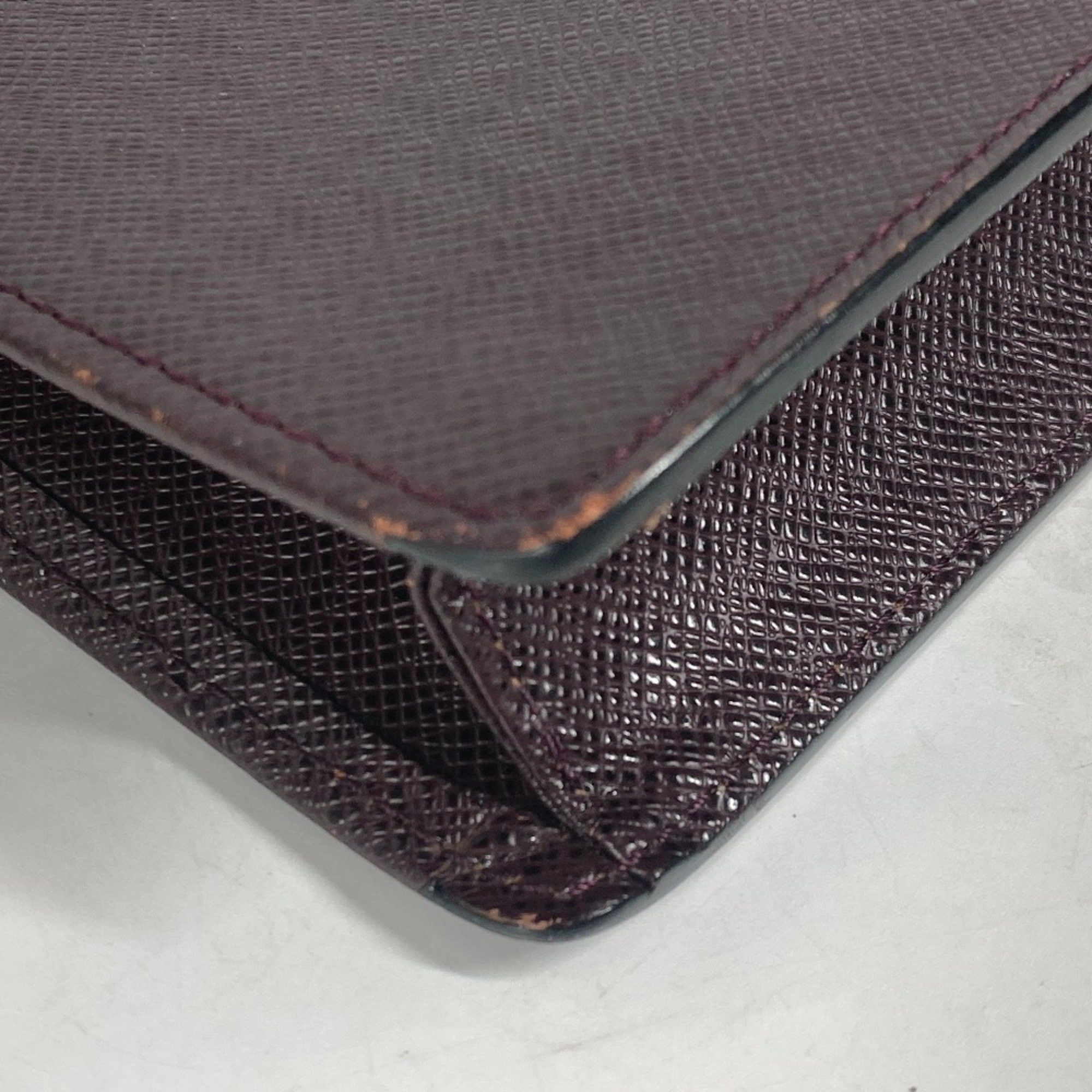 Louis Vuitton LOUIS VUITTON M30076 Taiga Serviette Clado Document Bag Briefcase Business Leather Men's Acajou Wine Red Size ONE SIZE - 8 Thumbnail
