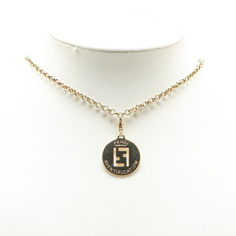 Fendi Fendi Fendi FF Logo Gold Necklace Metal Necklace Size ONE SIZE - 6 Thumbnail