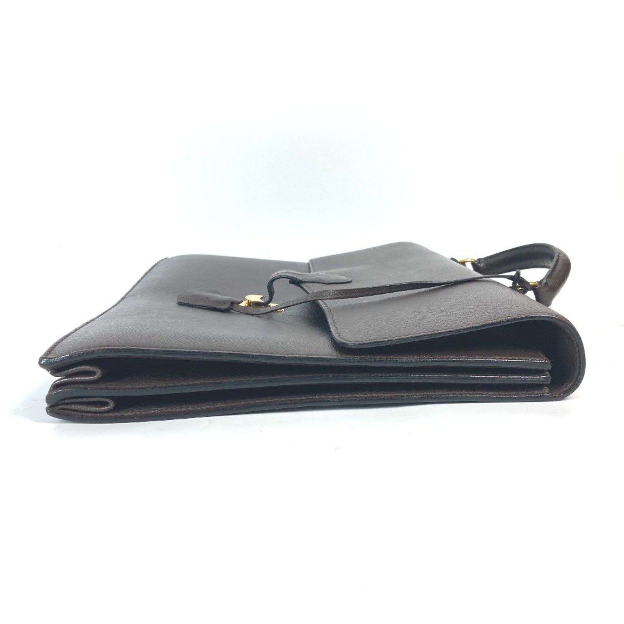 Hermes Hermes Briefcase Teril Handbag Tote Bag Document Business Leather Men's Brown Size ONE SIZE - 3 Thumbnail