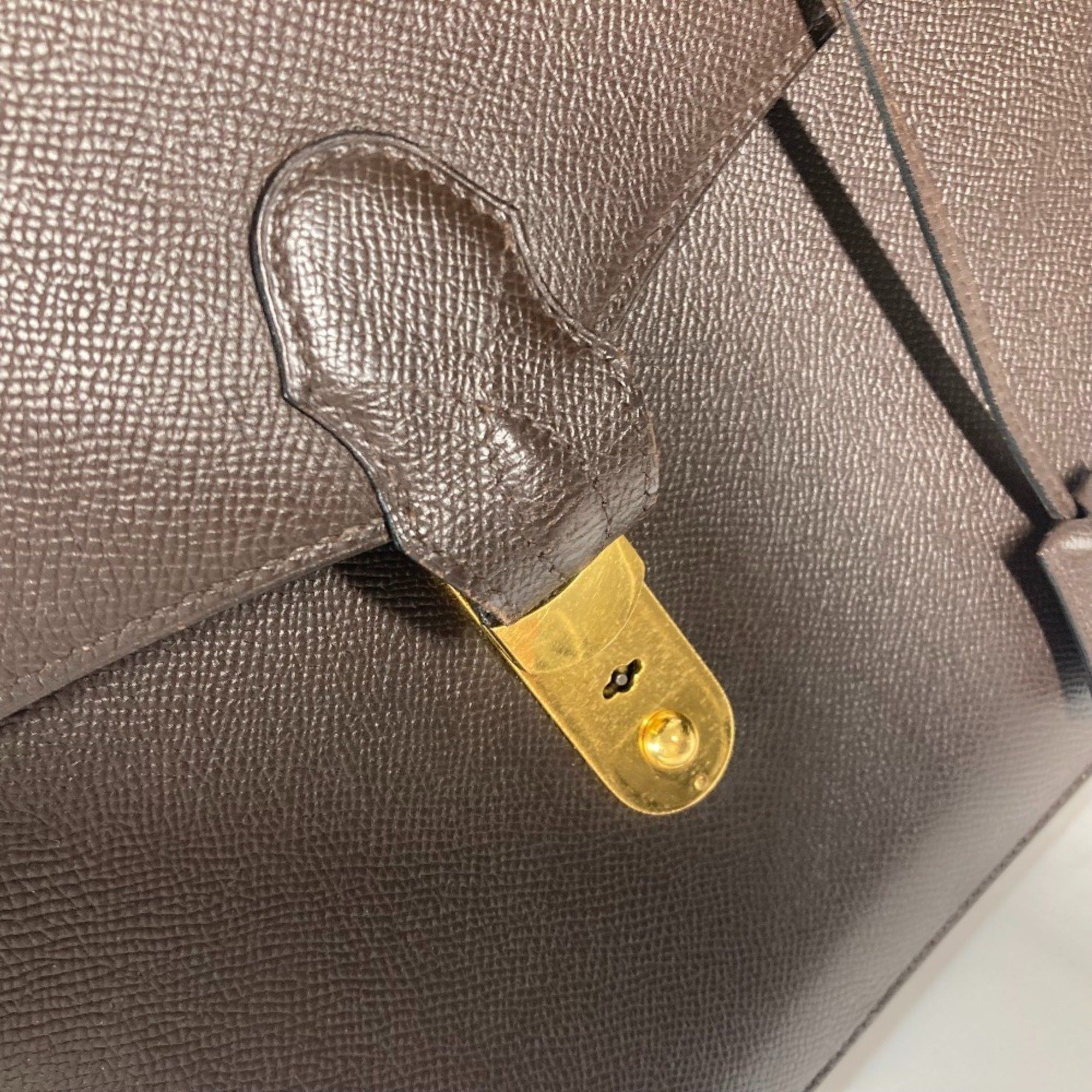 Hermes Hermes Briefcase Teril Handbag Tote Bag Document Business Leather Men's Brown Size ONE SIZE - 10 Thumbnail