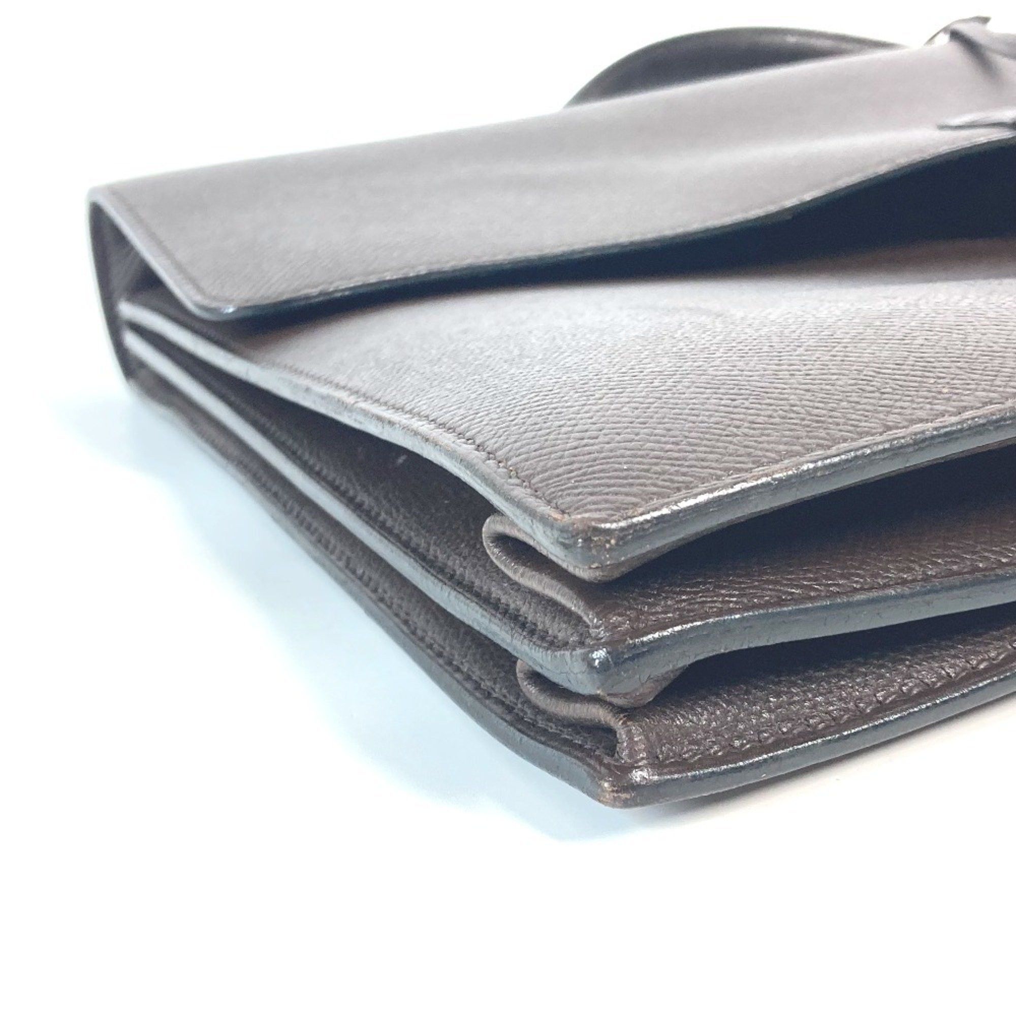 Hermes Hermes Briefcase Teril Handbag Tote Bag Document Business Leather Men's Brown Size ONE SIZE - 4 Thumbnail